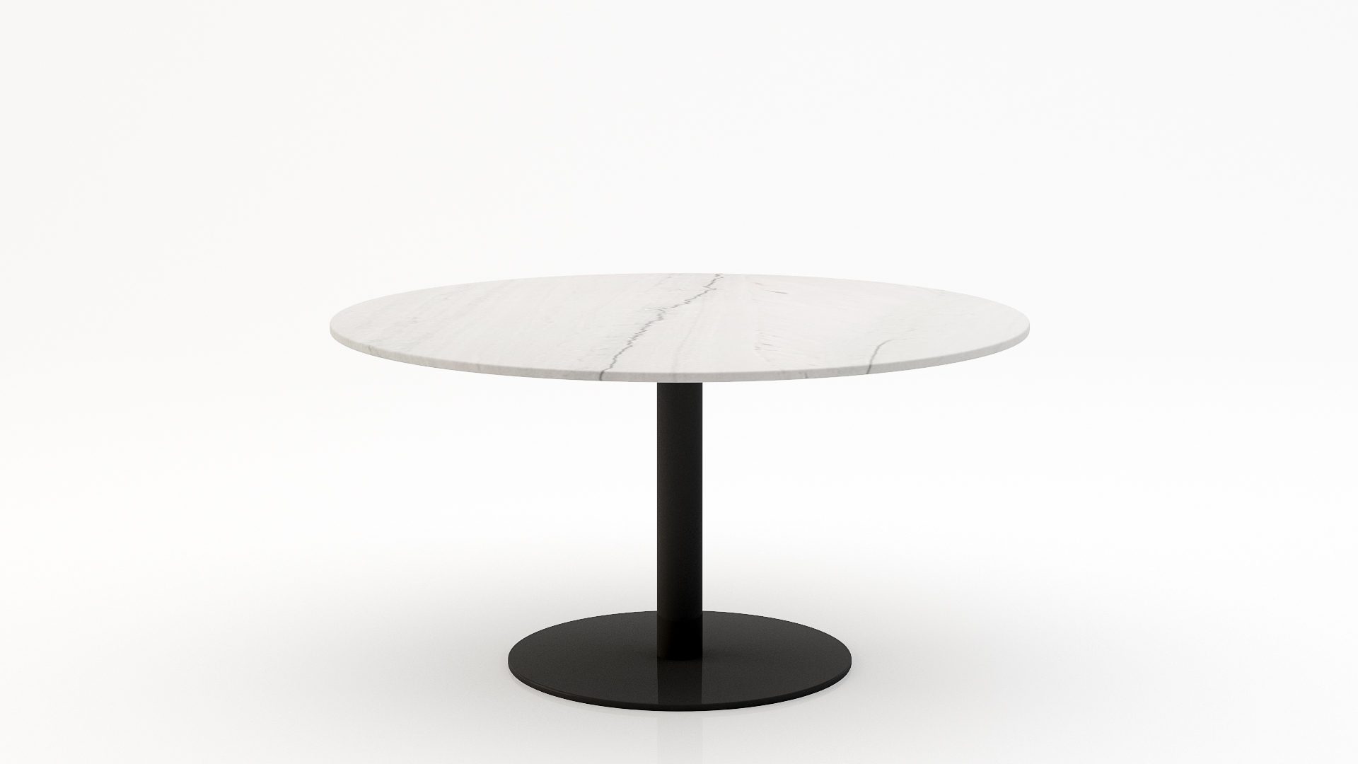 Ronde marmeren eettafel Tubo - Mont Blanc Quartzite - 170cm