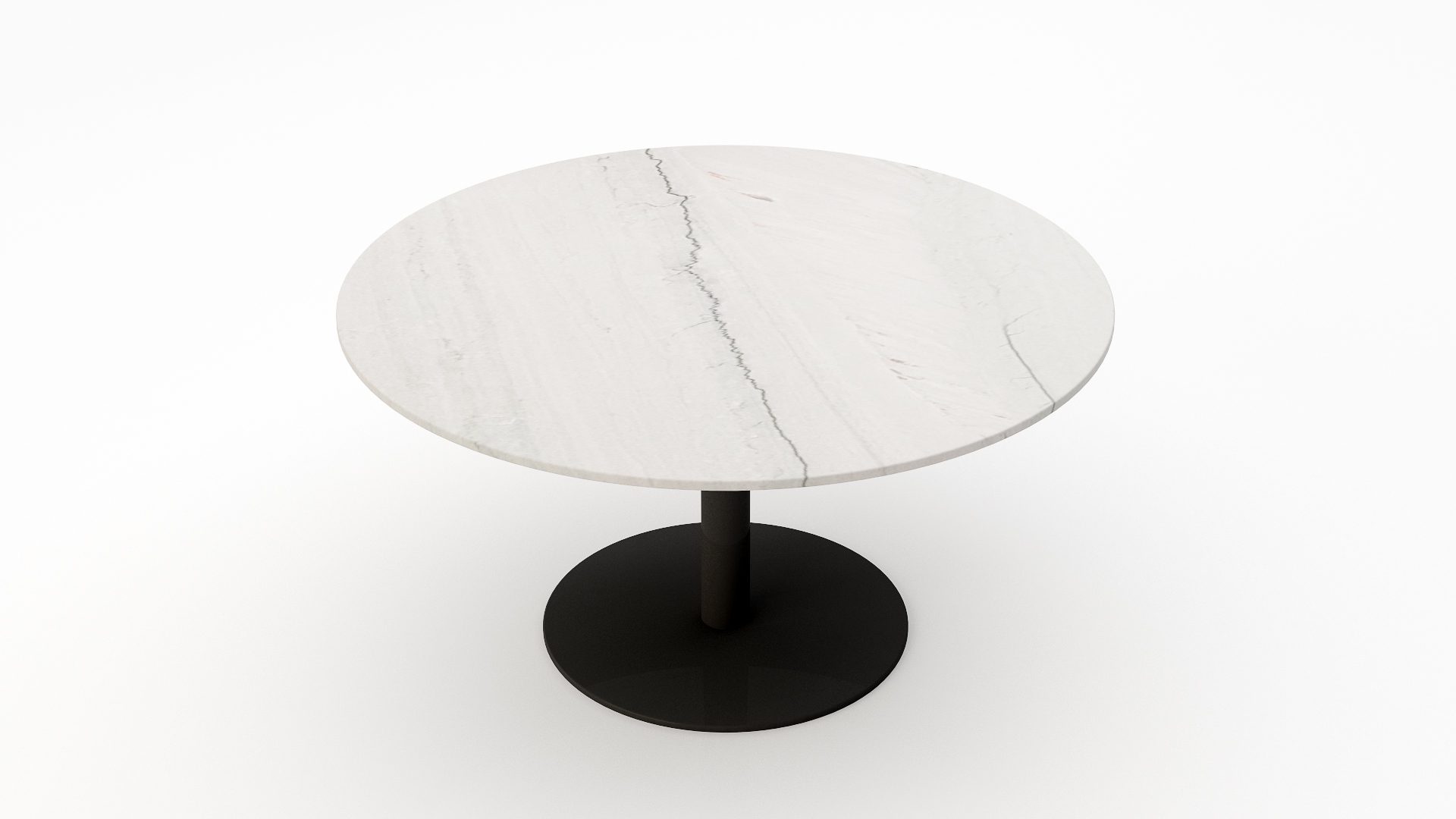 Ronde marmeren eettafel Tubo - Mont Blanc Quartzite - Afbeelding 2