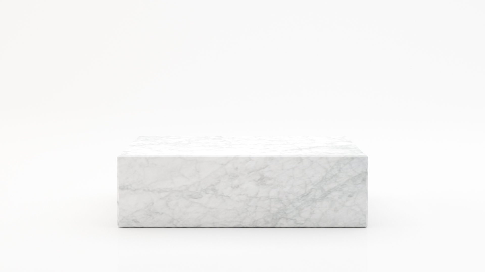 Rechthoekige marmeren salontafel Blocco - Bianco Carrara CD CHIARO - 100x60cm
