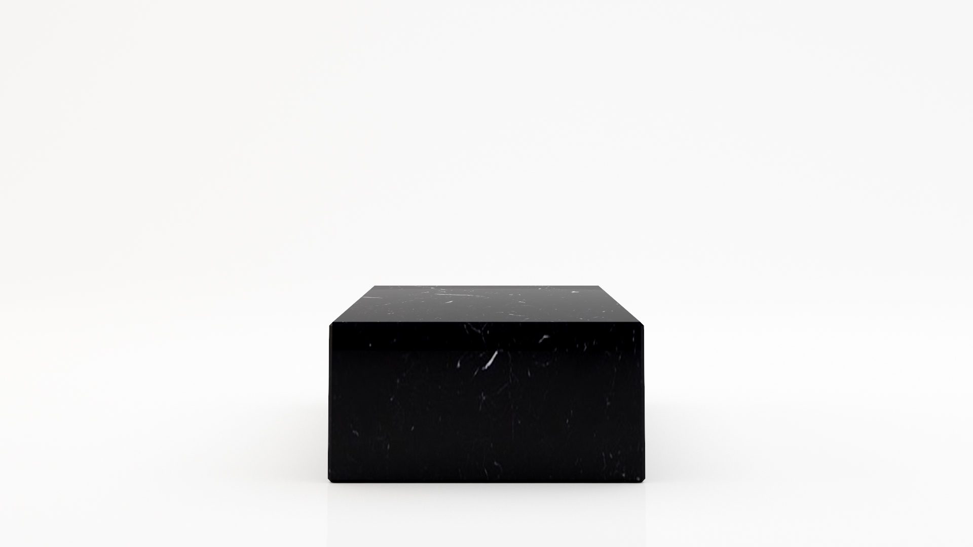 Rechthoekige marmeren salontafel Blocco - Nero Marquina - Afbeelding 3