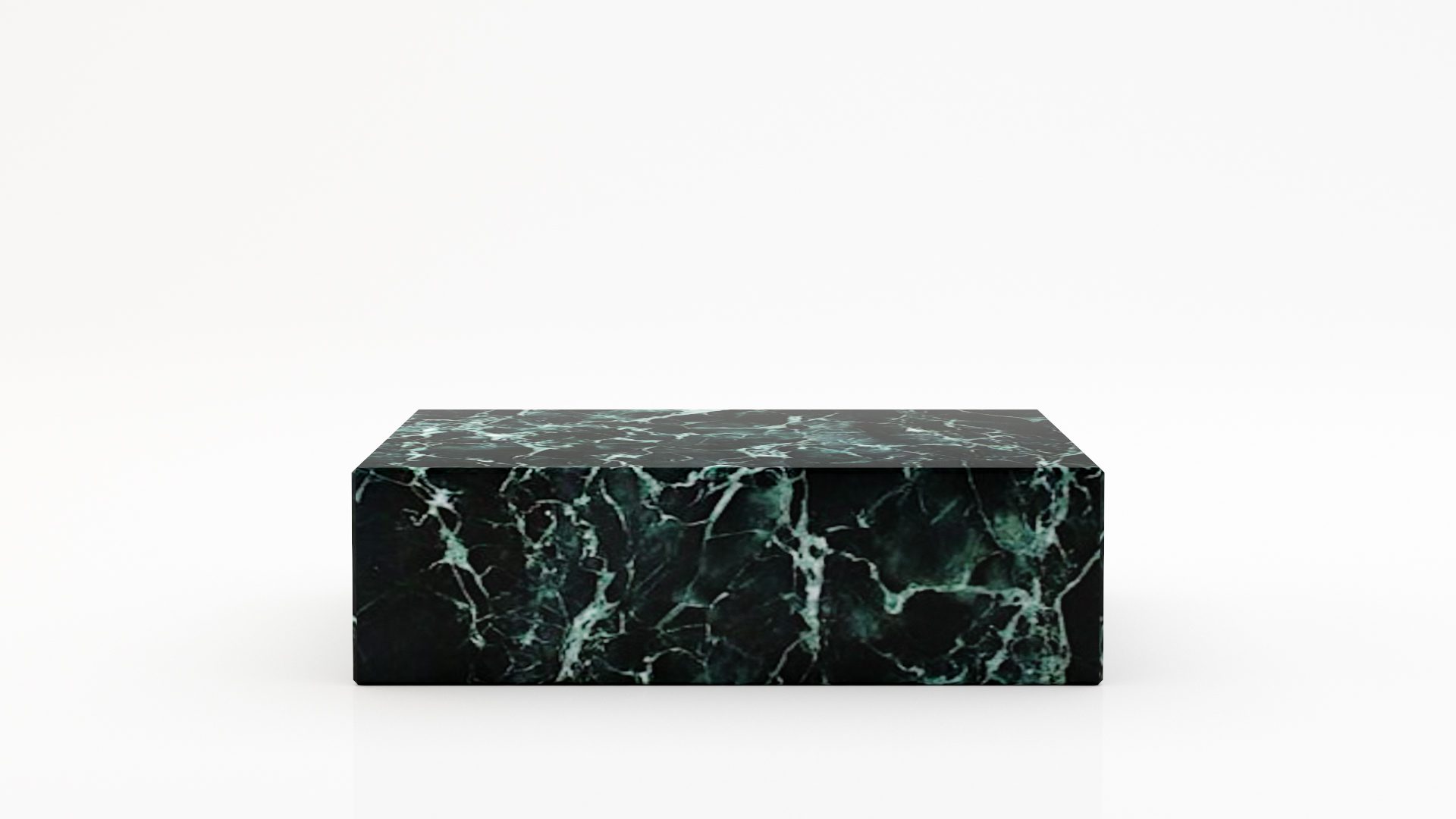 Rechthoekige marmeren salontafel Blocco - Verde rameggiato - 100x60cm