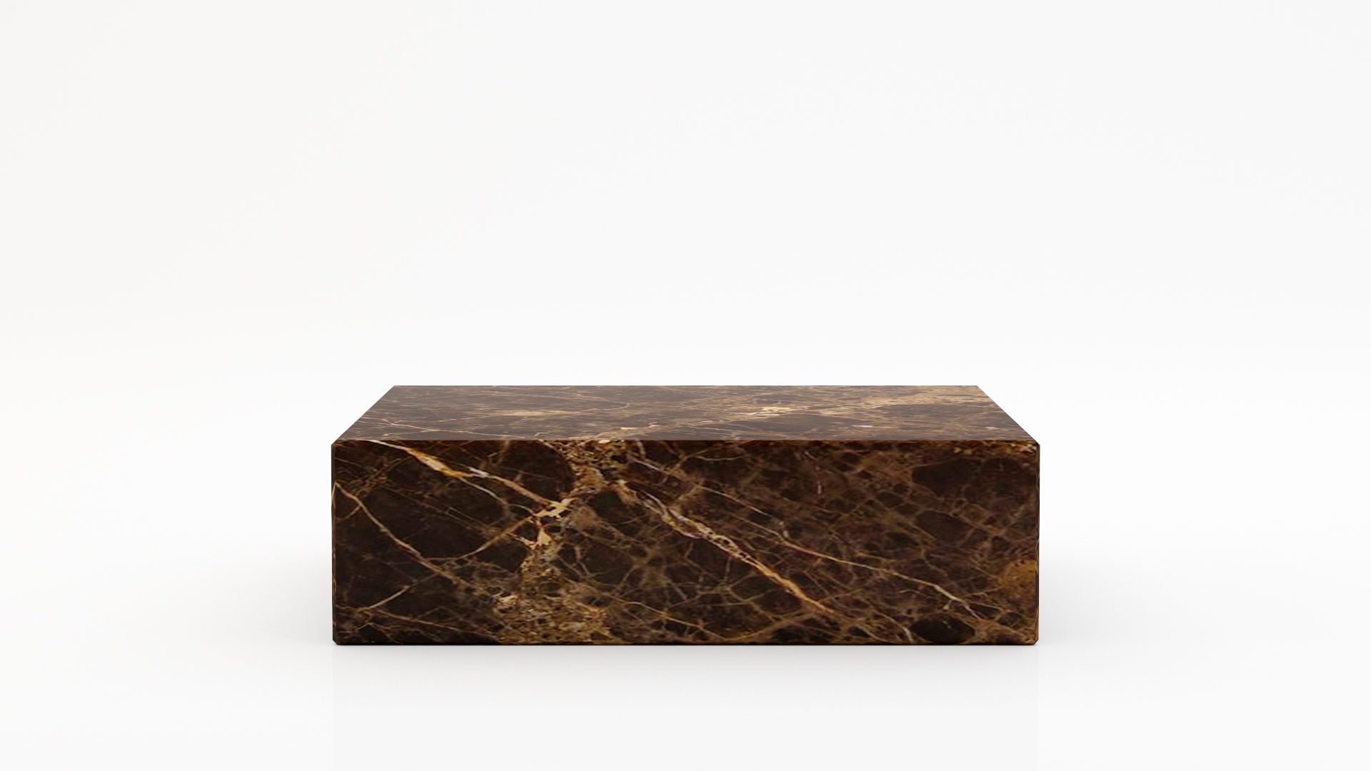 Rechthoekige marmeren salontafel Blocco - Emperador dark - 100x60cm