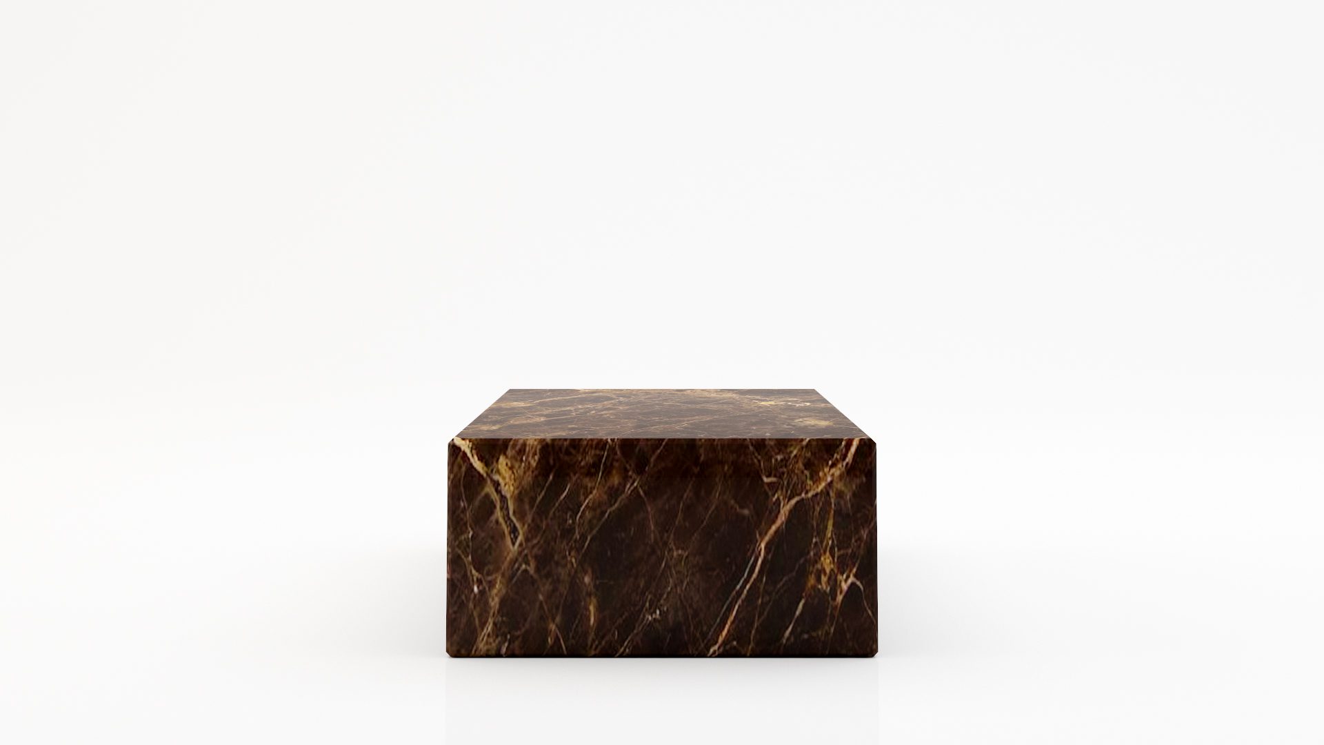 Rechthoekige marmeren salontafel Blocco - Emperador dark - Afbeelding 3