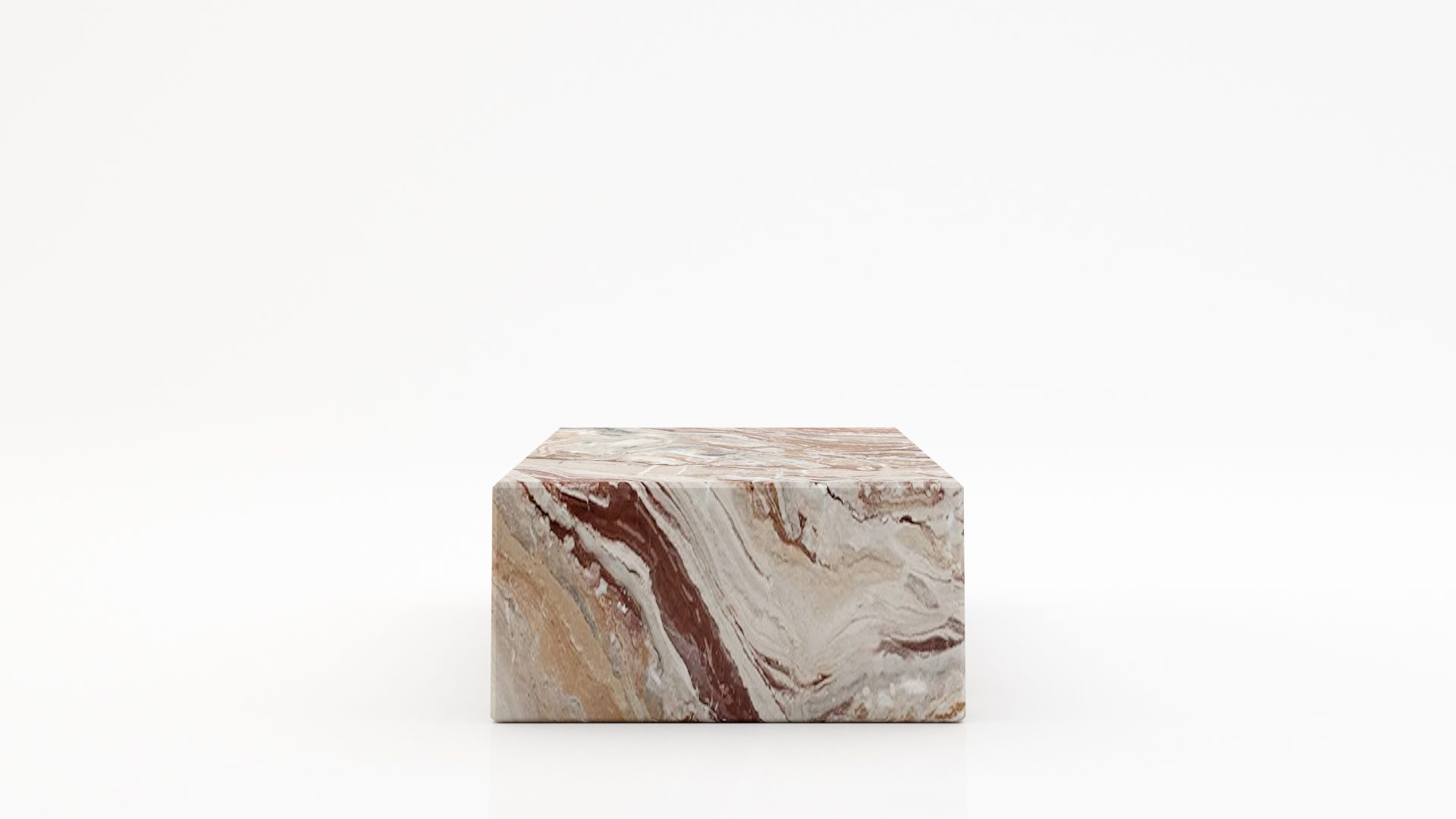 Rechthoekige marmeren salontafel Blocco Arabescato Orobico Rosso - Afbeelding 3