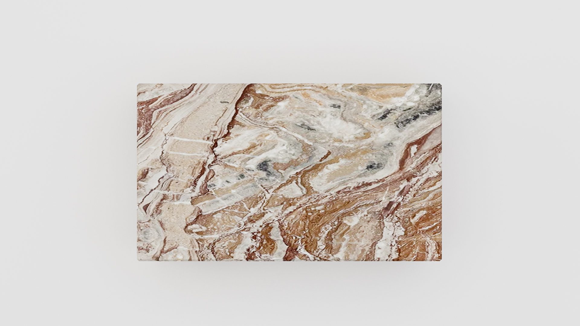 Rechthoekige marmeren salontafel Blocco Arabescato Orobico Rosso - Afbeelding 4