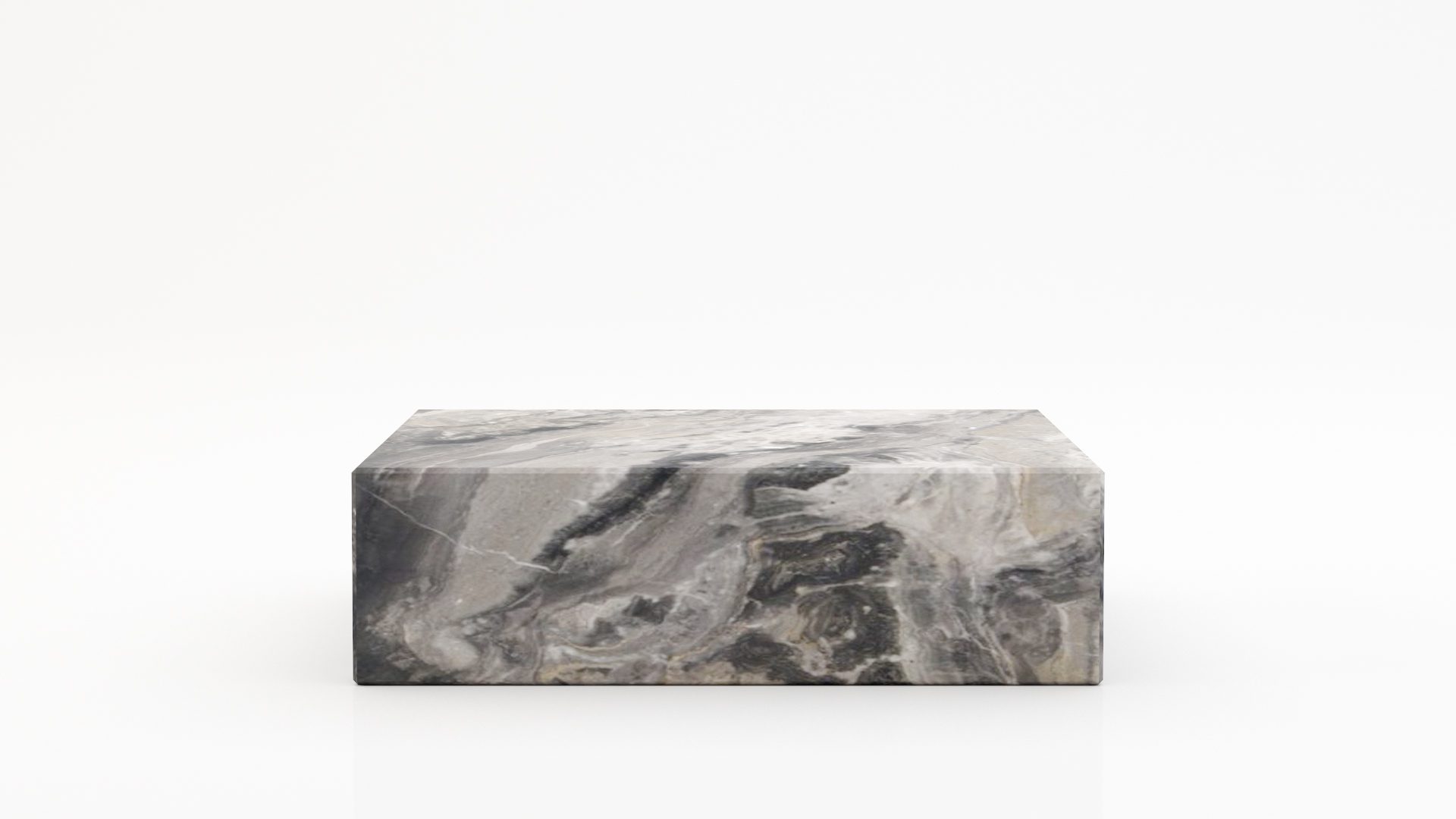 Rechthoekige marmeren salontafel Blocco - Arabescato Orobico Grigio - 100x60cm