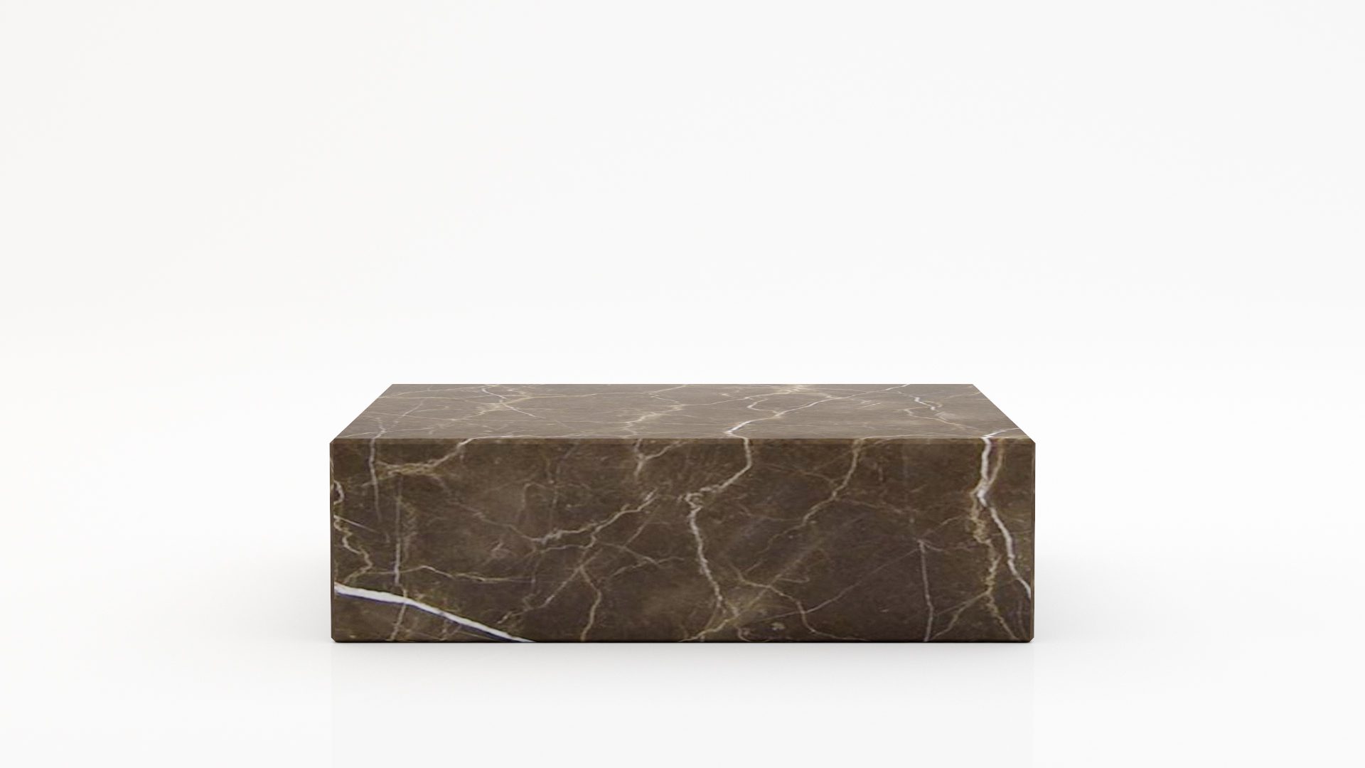 Rechthoekige marmeren salontafel Blocco - Royal Brown - 100x60cm