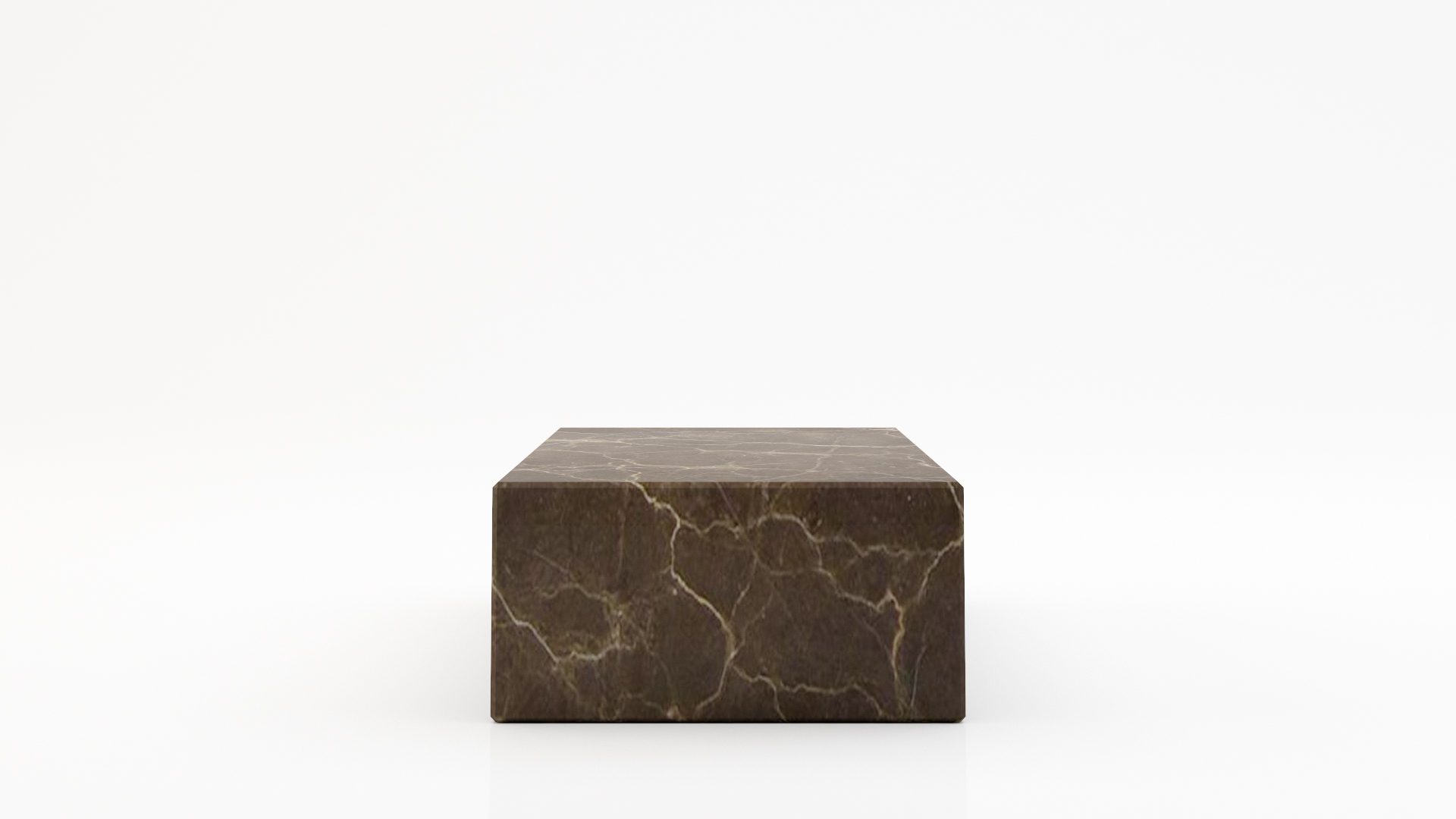 Rechthoekige marmeren salontafel Blocco - Royal Brown - Afbeelding 3