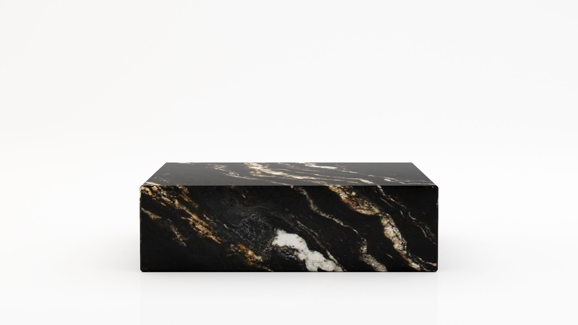 Rechthoekige marmeren salontafel Blocco - Titanium - 100x60cm