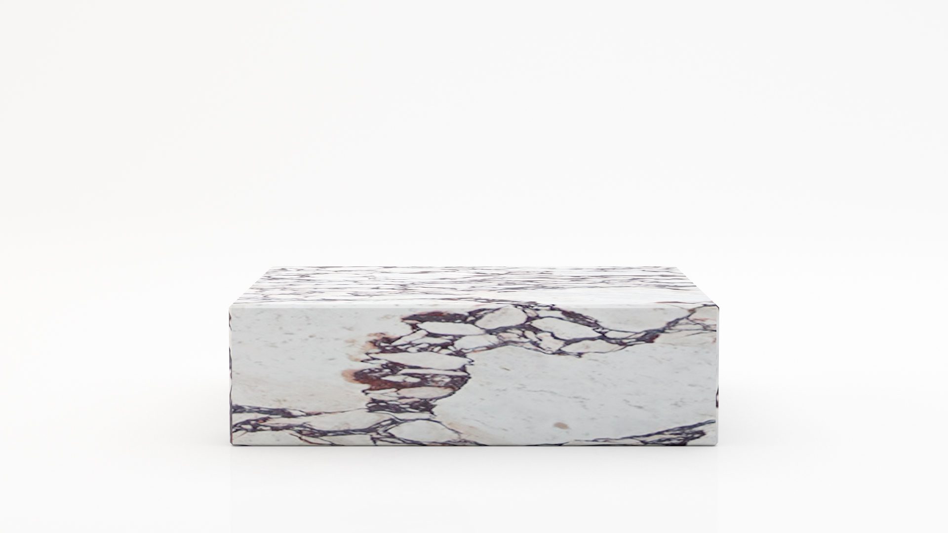 Rechthoekige marmeren salontafel Blocco - Calcatta Viola - 100x60cm