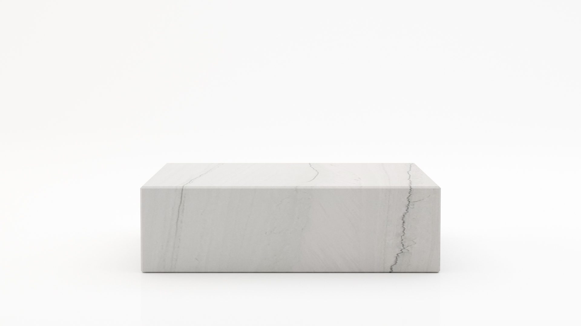 Rechthoekige marmeren salontafel Blocco - Mont Blanc Quartzite - 100x60cm