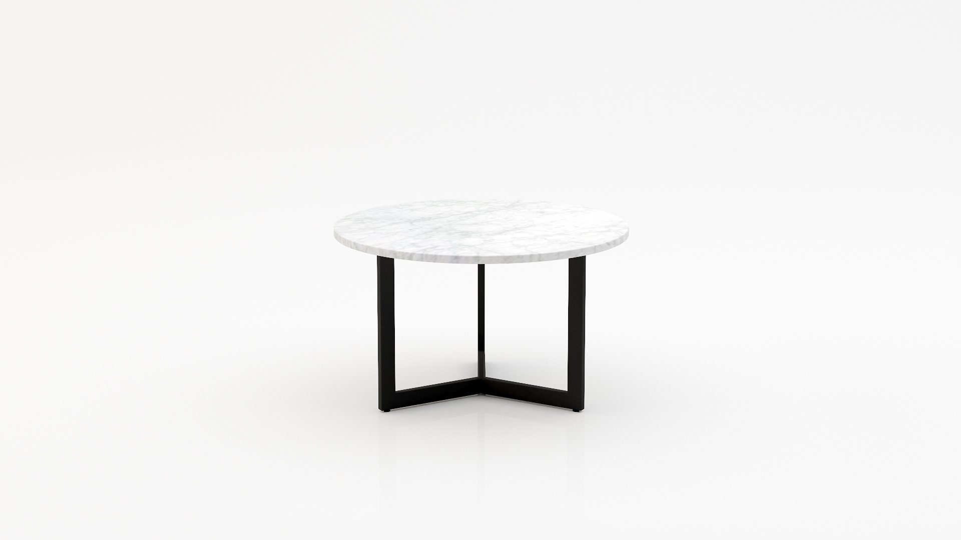 Ronde marmeren salontafel Caffė 3 - Bianco Carrara CD CHIARO - 100cm