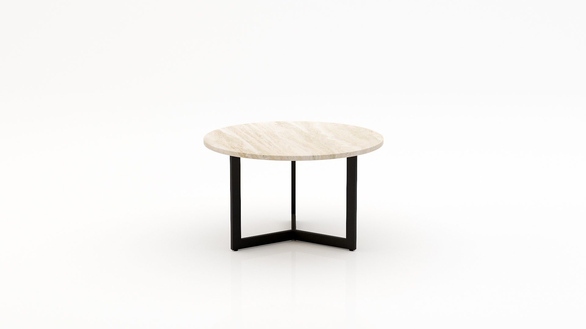 Ronde marmeren salontafel Caffė 3 - Travertino Chiaro - 100cm