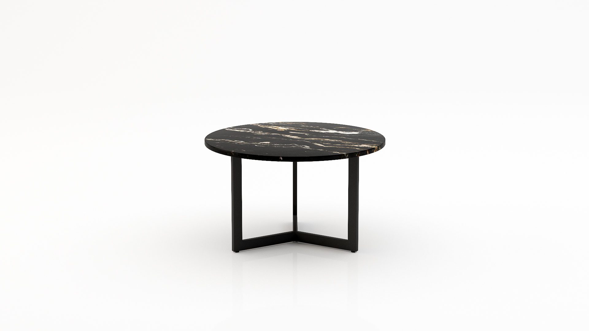 Ronde marmeren salontafel Caffė 3 - Titanium - 100cm