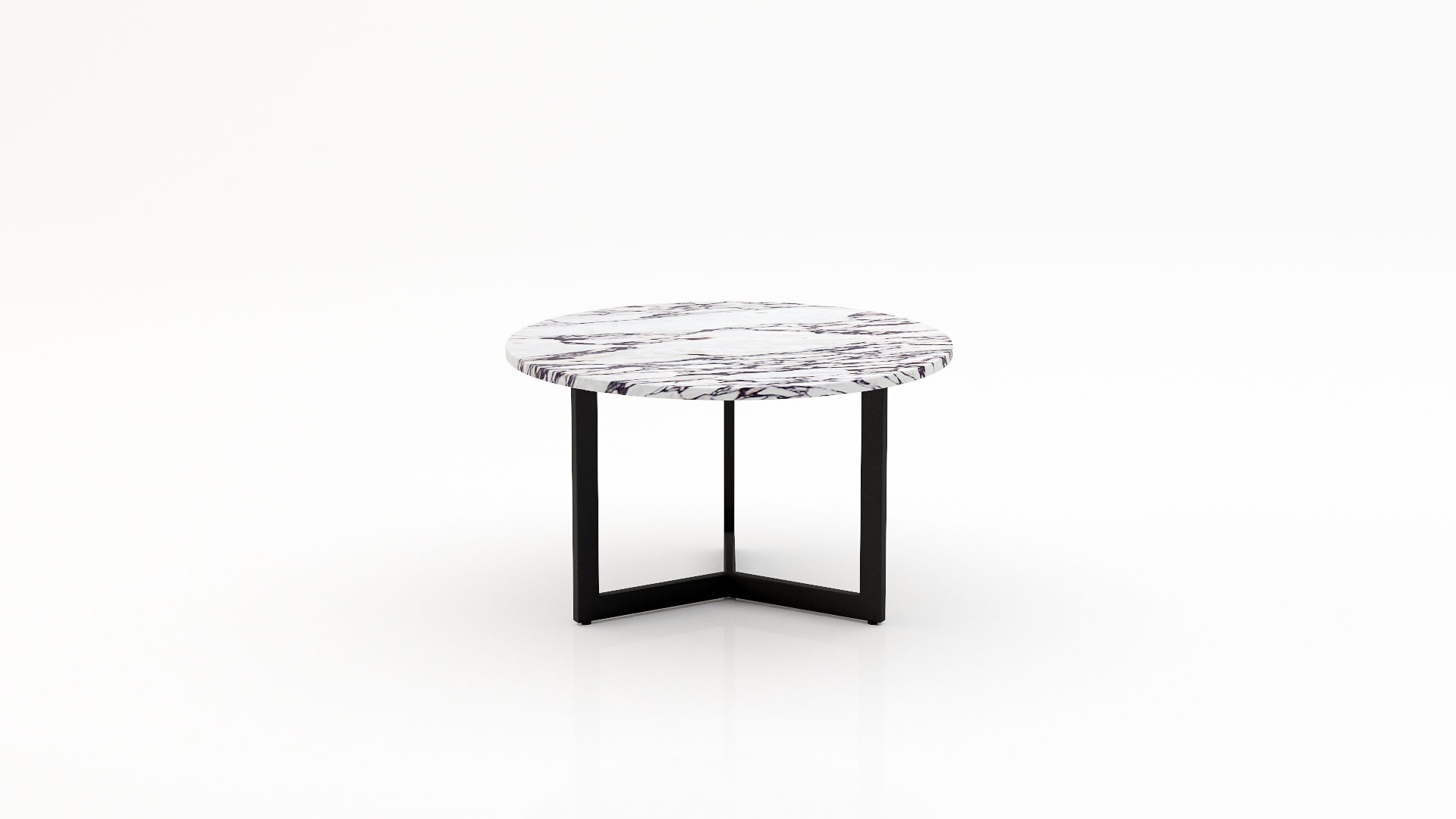 Ronde marmeren salontafel Caffė 3 - Calcatta Viola - 100cm