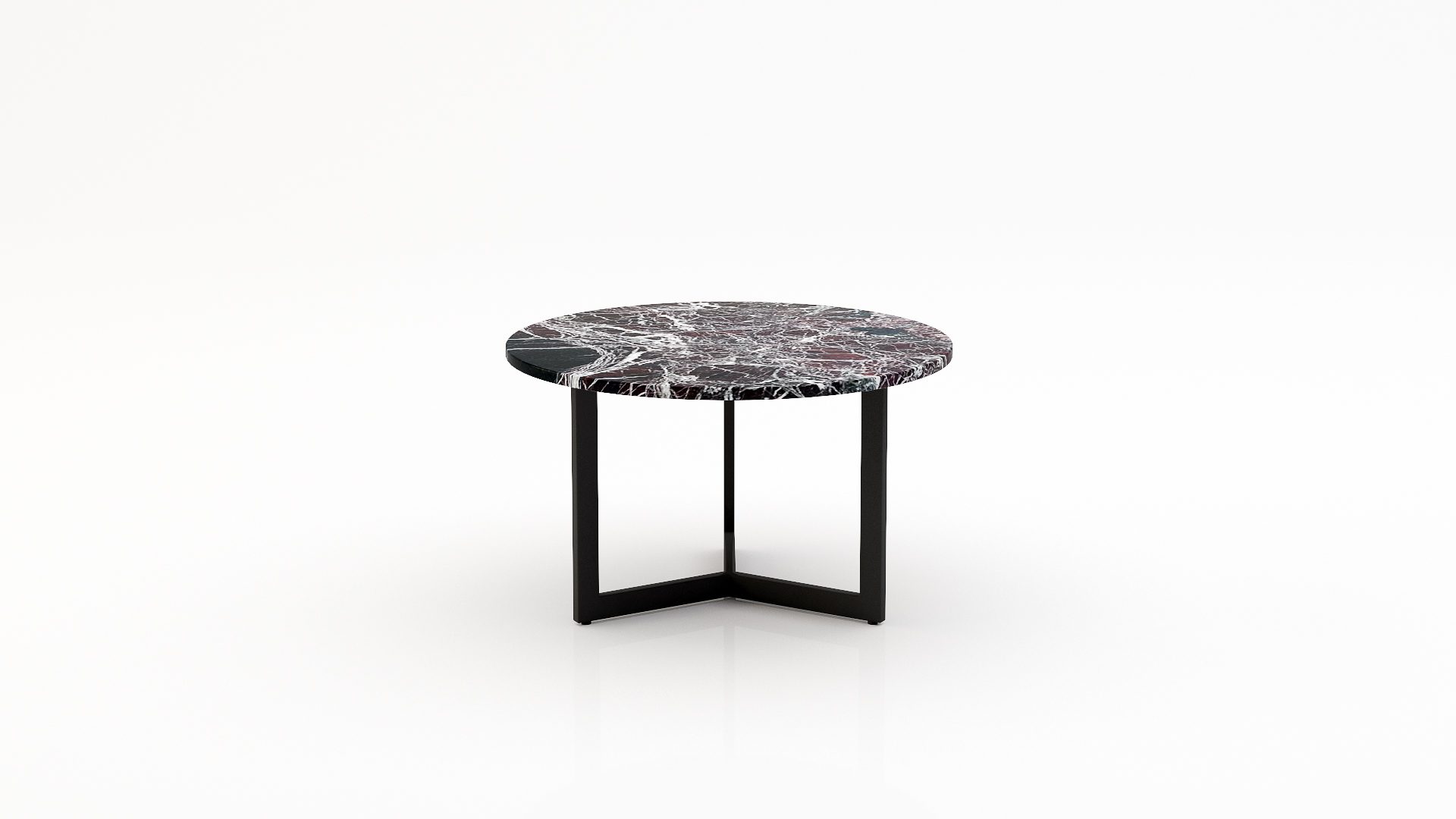 Ronde marmeren salontafel Caffė 3 - Rosso Levanto - 100cm