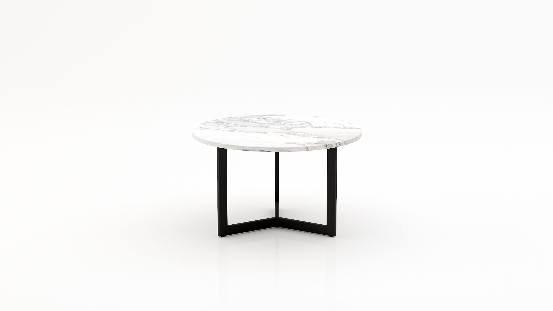 Ronde marmeren salontafel Caffė 3 - Arabescato Carrara - 100cm