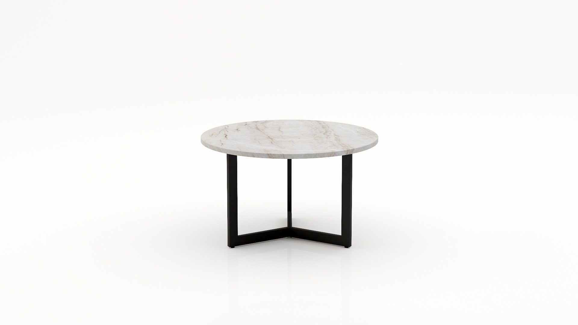 Ronde marmeren salontafel Caffė 3 - Taj Mahal Quartzite - 100cm