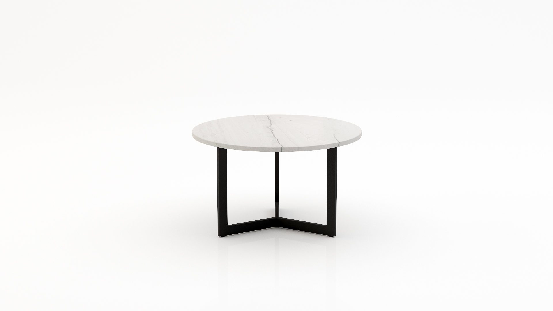 Ronde marmeren salontafel Caffė 3 - Mont Blanc Quartzite - 100cm