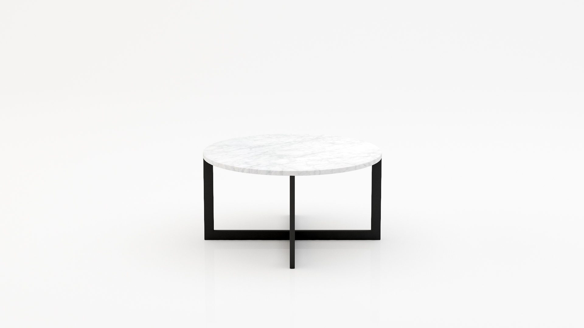 Ronde marmeren salontafel Caffė 4 - Bianco Carrara CD CHIARO - 100cm