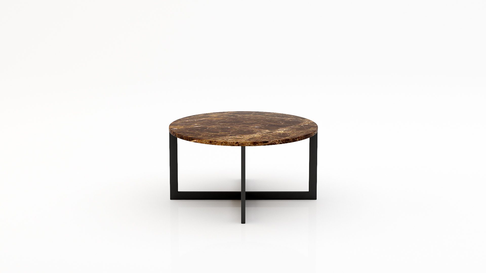Ronde marmeren salontafel Caffė 4 - Emperador dark - 100cm