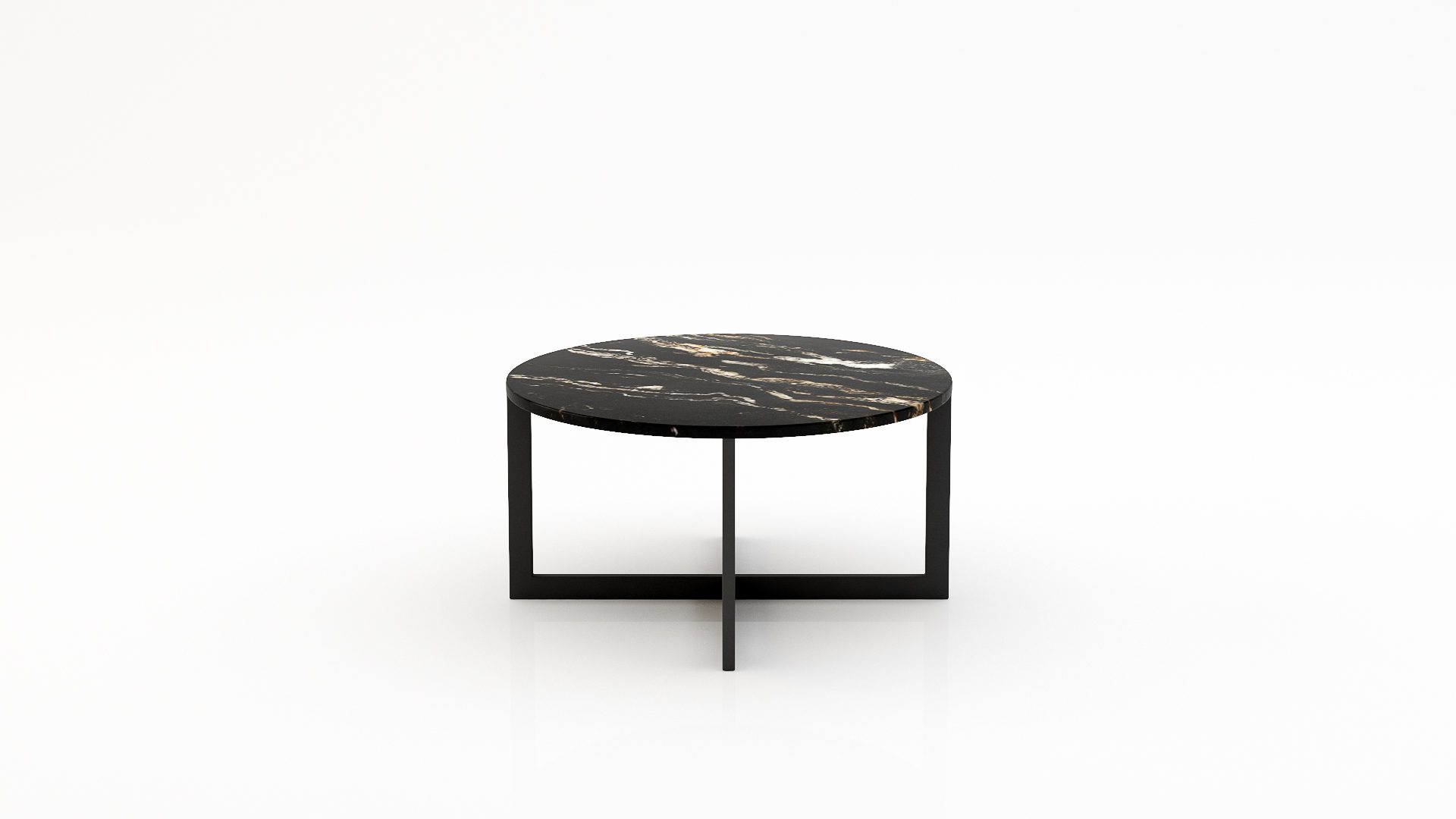 Ronde marmeren salontafel Caffė 4 - Titanium - 100cm