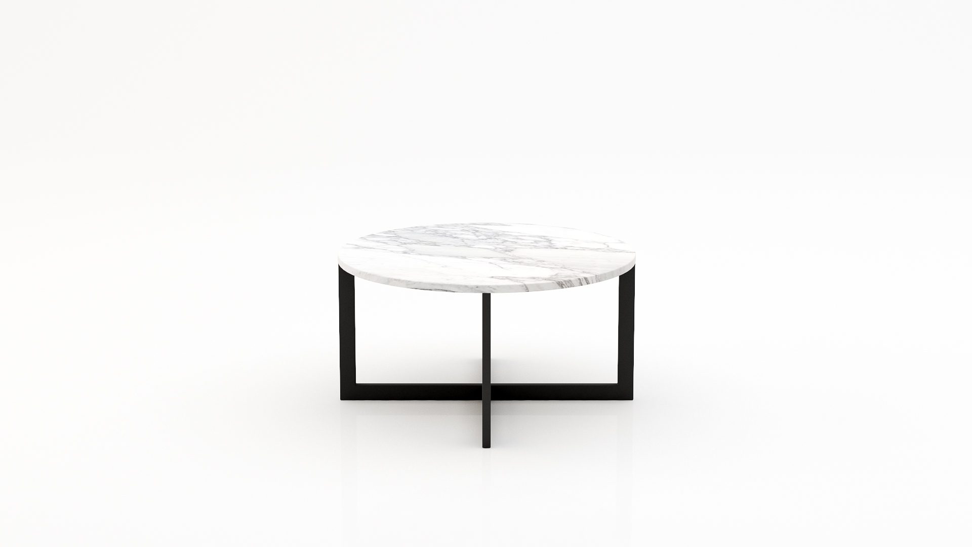Ronde marmeren salontafel Caffė 4 - Arabescato Carrara - 100cm