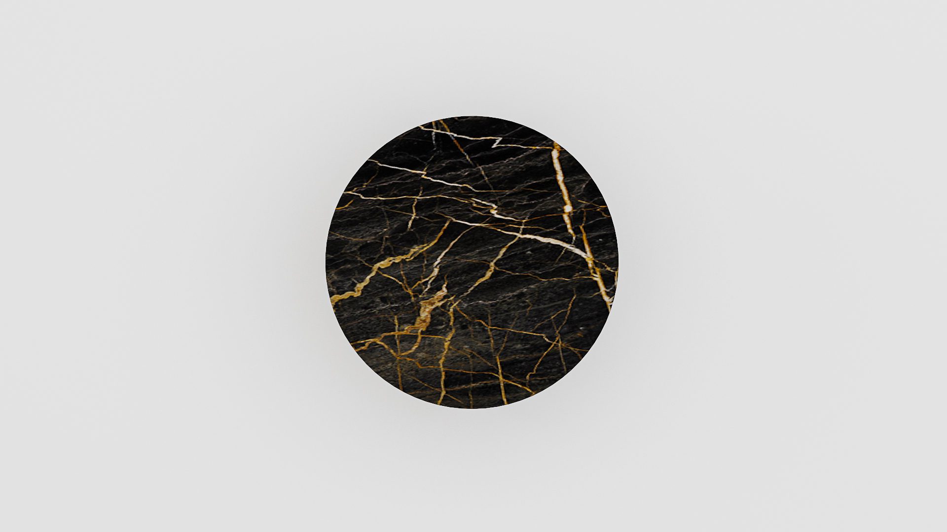 Ronde marmeren salontafel Caffė 4 - Nero saint port laurent - Afbeelding 3