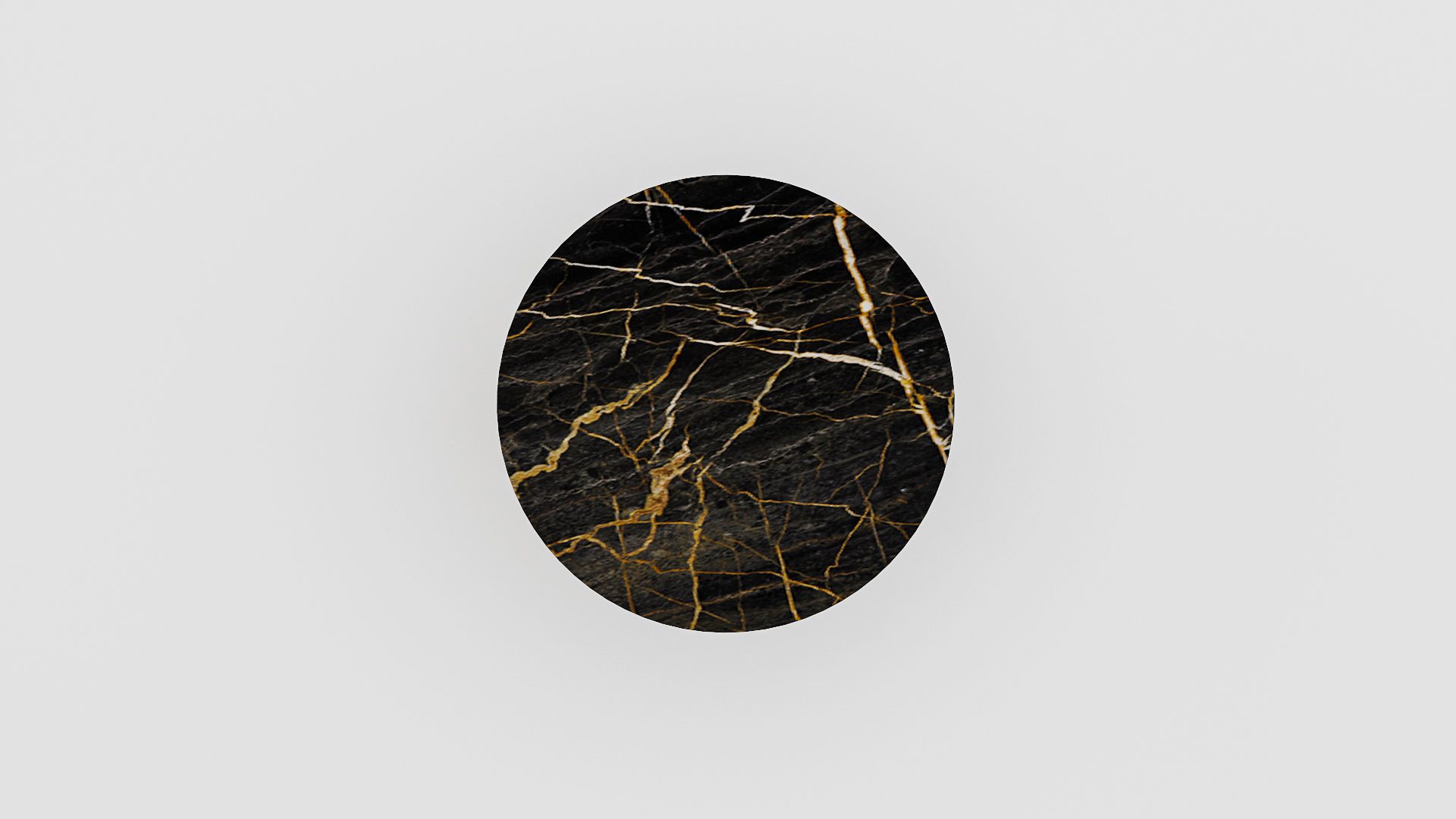 Ronde marmeren salontafel Caffė 3 - Nero saint port laurent - Afbeelding 3