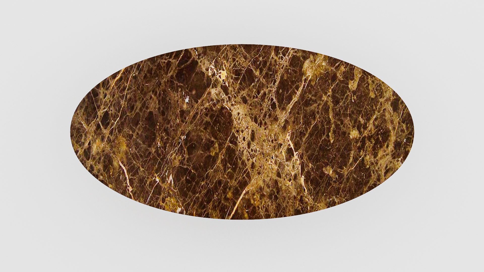Ovale marmeren eettafel Matrix Farfalle - Emperador dark - Afbeelding 3