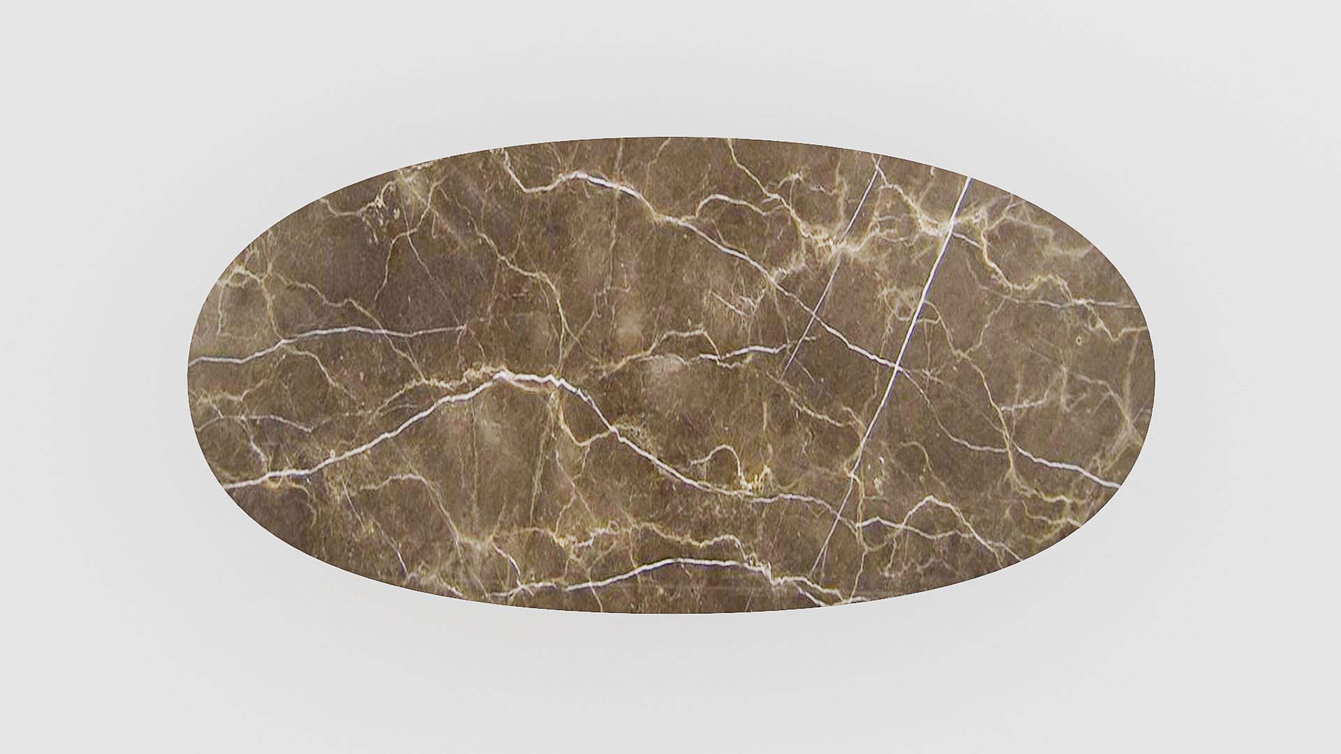 Ovale marmeren eettafel Pipistrello - Royal Brown - Afbeelding 4