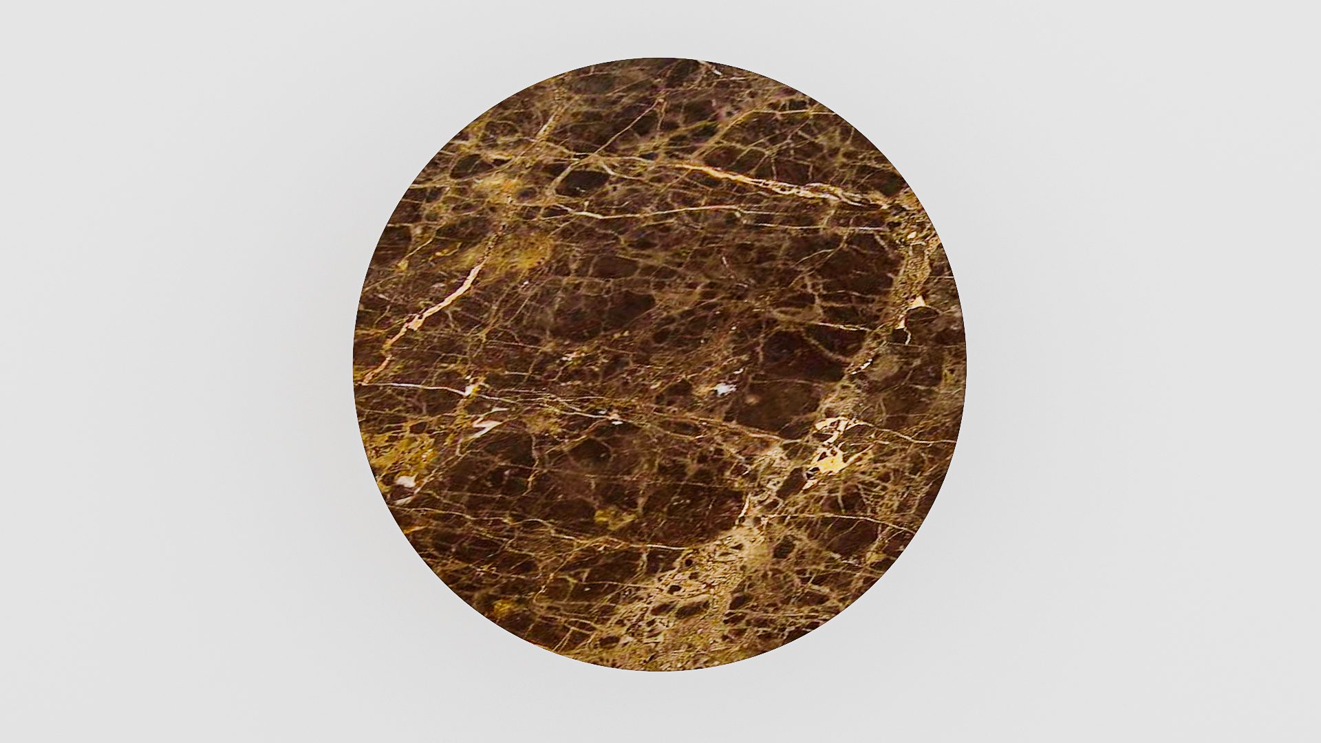 Ronde marmeren eettafel Tulip - Emperador dark - Afbeelding 3