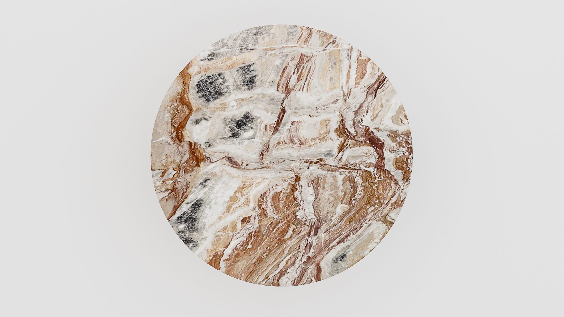 Ronde marmeren eettafel Tulip - Arabescato Orobico Rosso - Afbeelding 3