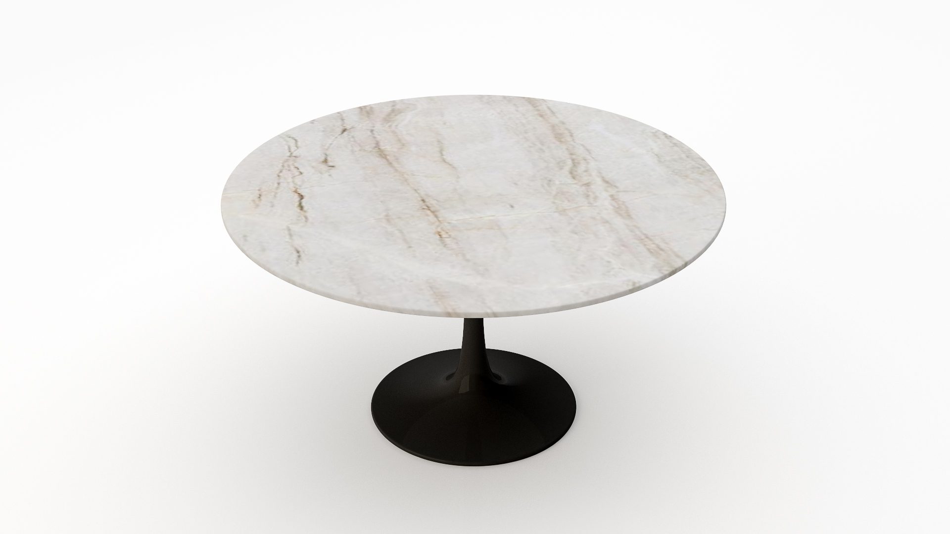 Ronde marmeren eettafel Tulip - Taj Mahal Quartzite - Afbeelding 2