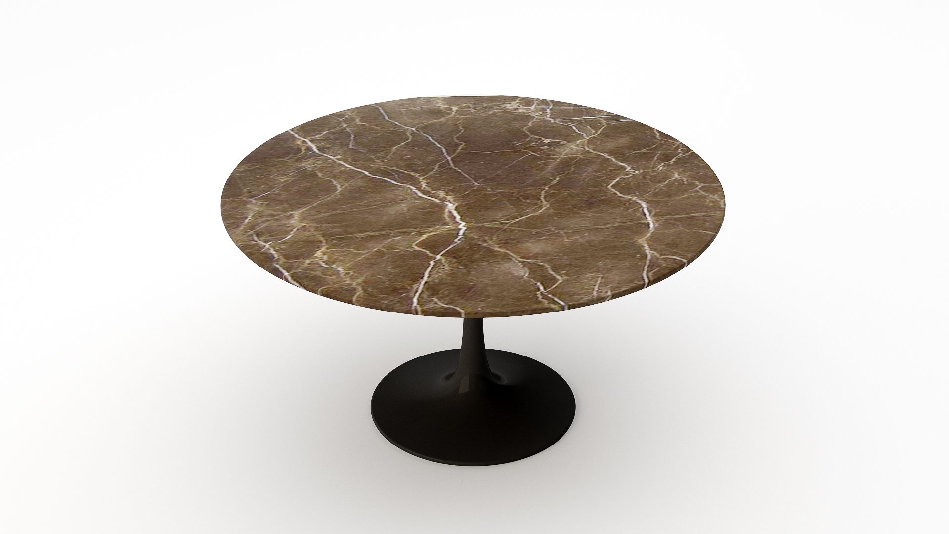Ronde marmeren eettafel Tulip - Royal Brown - Afbeelding 2