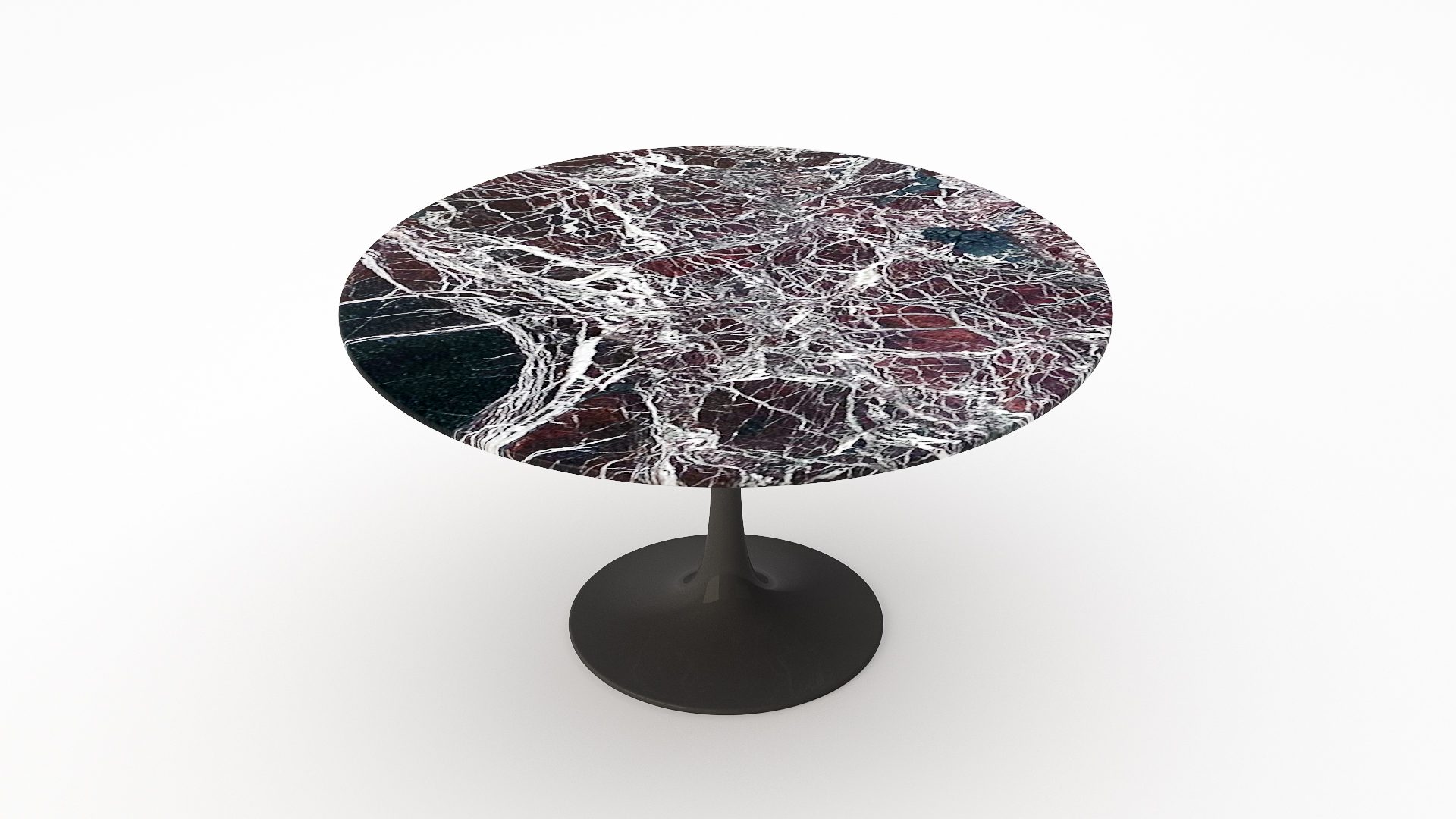 Ronde marmeren eettafel Tulip - Rosso Levanto - Afbeelding 2