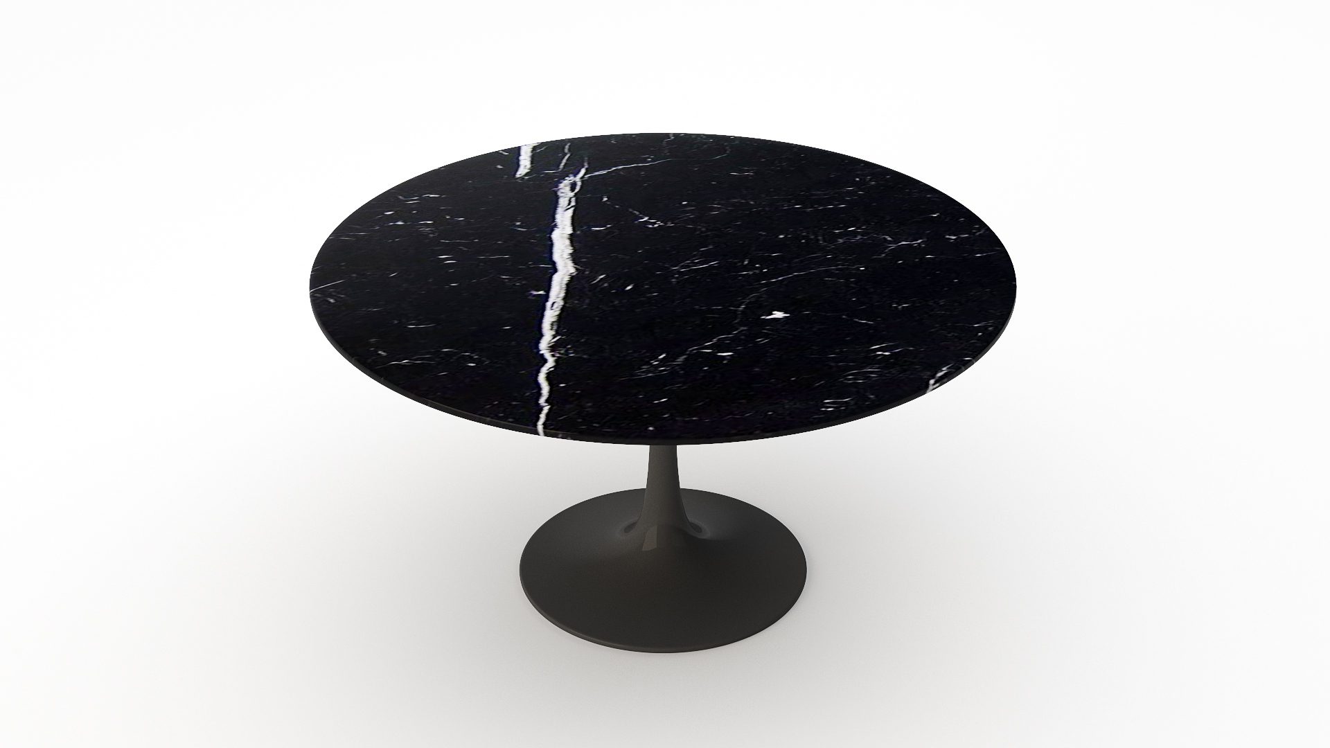 Ronde marmeren eettafel Tulip - Nero Marquina - Afbeelding 2
