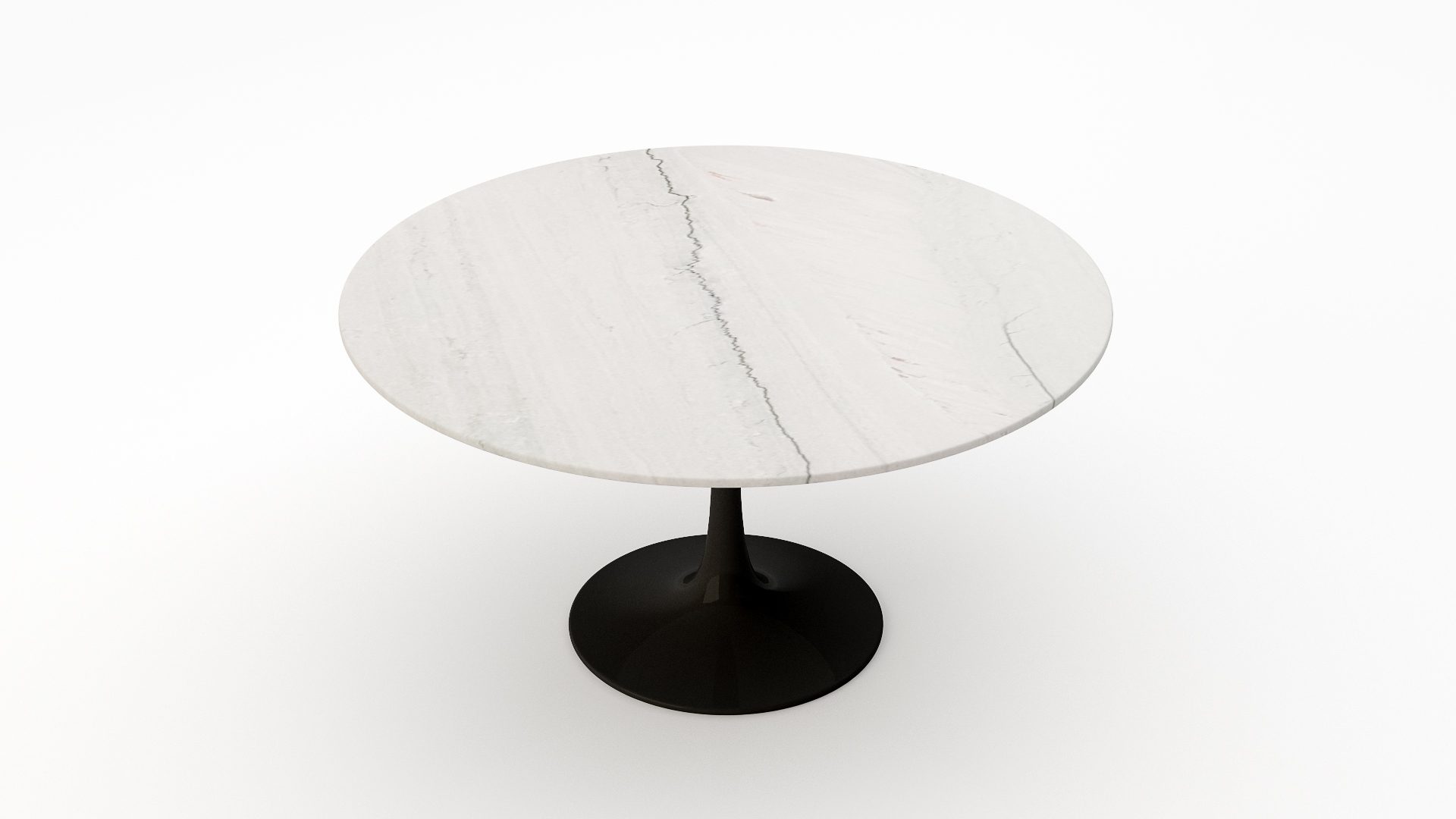 Ronde marmeren eettafel Tulip - Mont Blanc Quartzite - Afbeelding 2