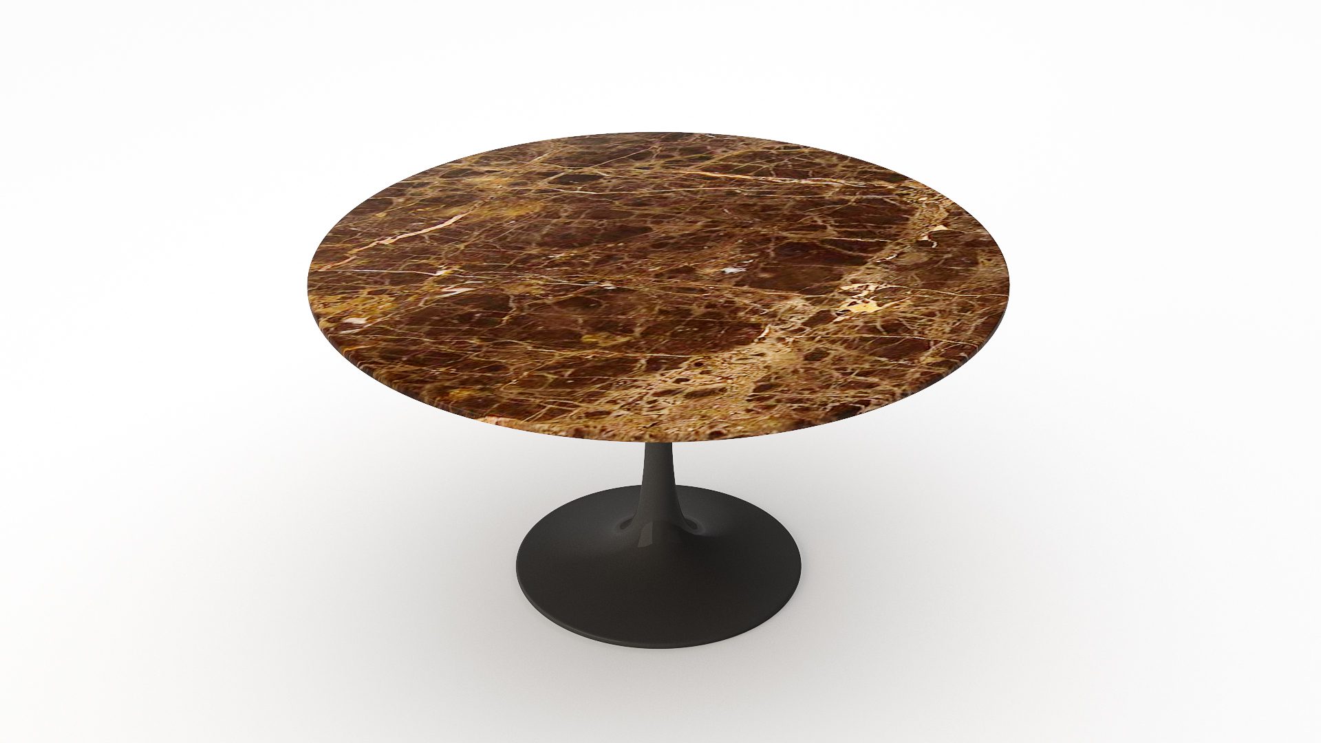 Ronde marmeren eettafel Tulip - Emperador dark - Afbeelding 2