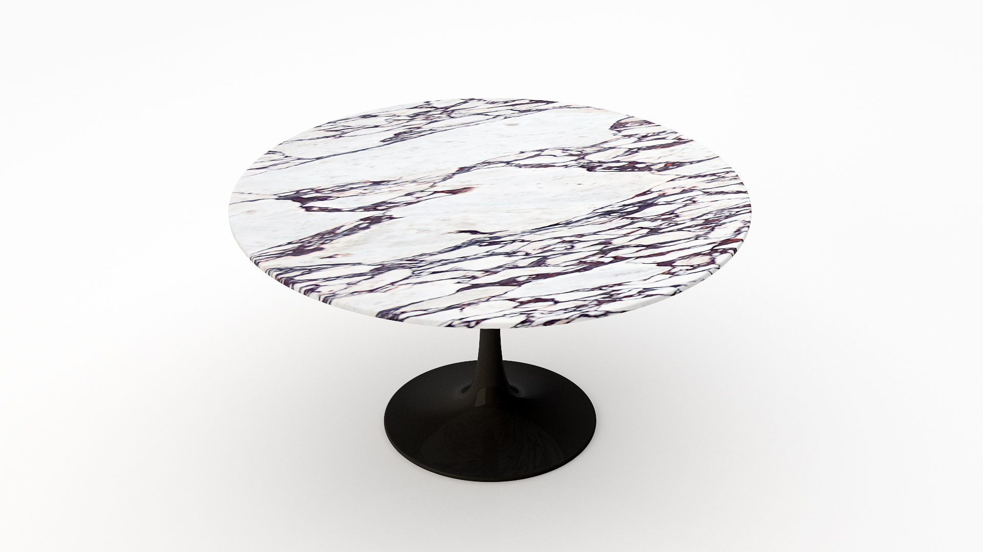 Ronde marmeren eettafel Tulip - Calcatta Viola - Afbeelding 2