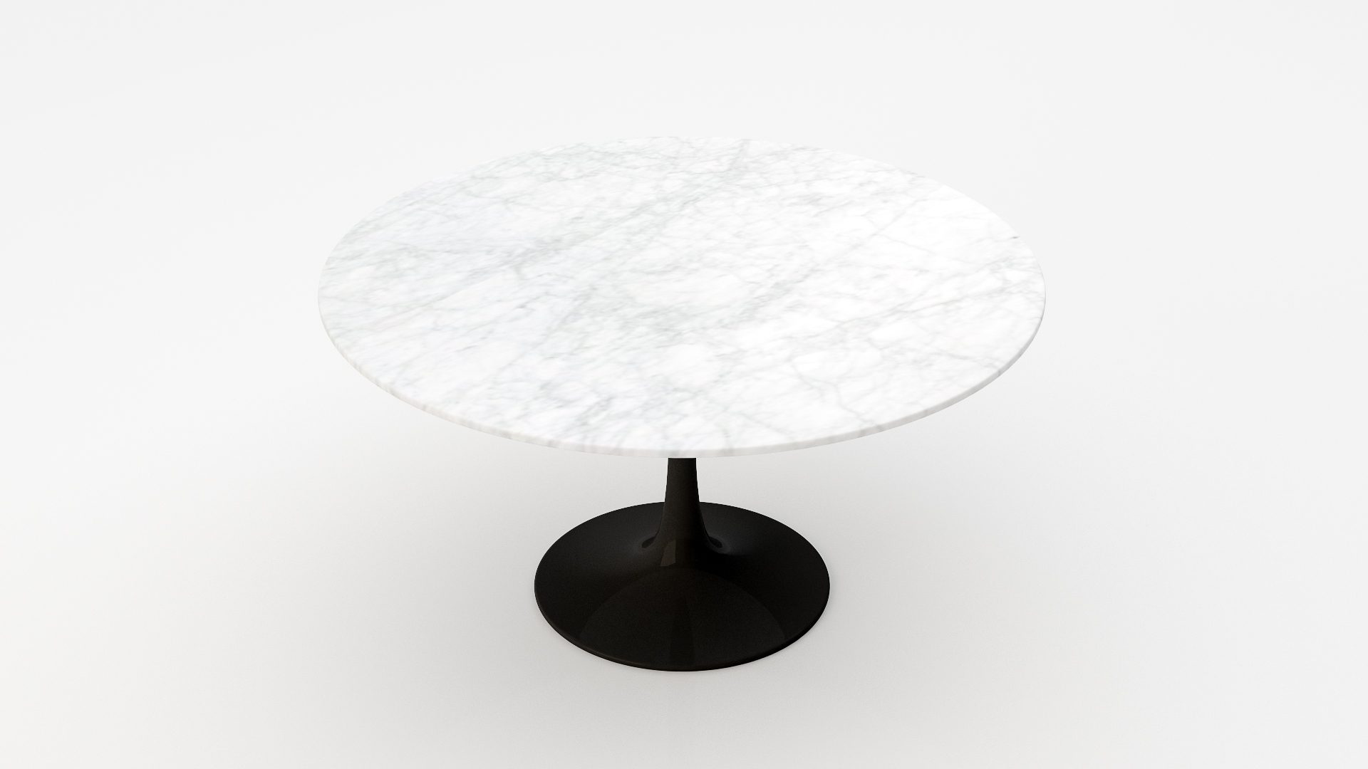 Ronde marmeren eettafel Tulip - Bianco Carrara CD CHIARO - Afbeelding 2