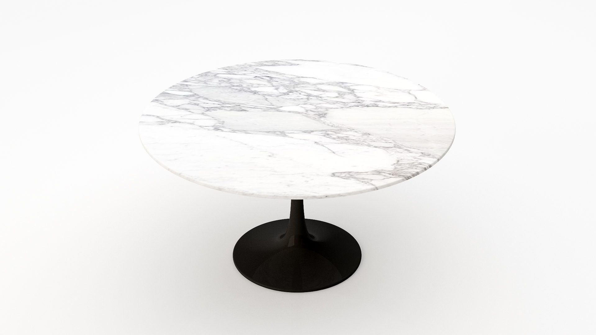 Ronde marmeren eettafel Tulip - Arabescato Carrara - Afbeelding 2