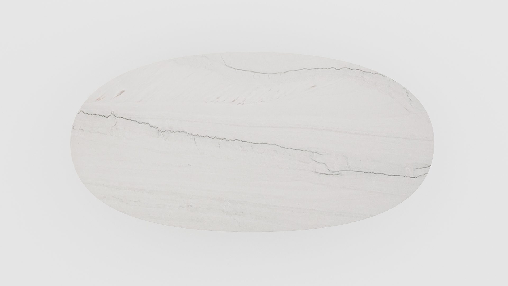 Ovale marmeren eettafel Stella - Mont Blanc Quartzite - Afbeelding 4