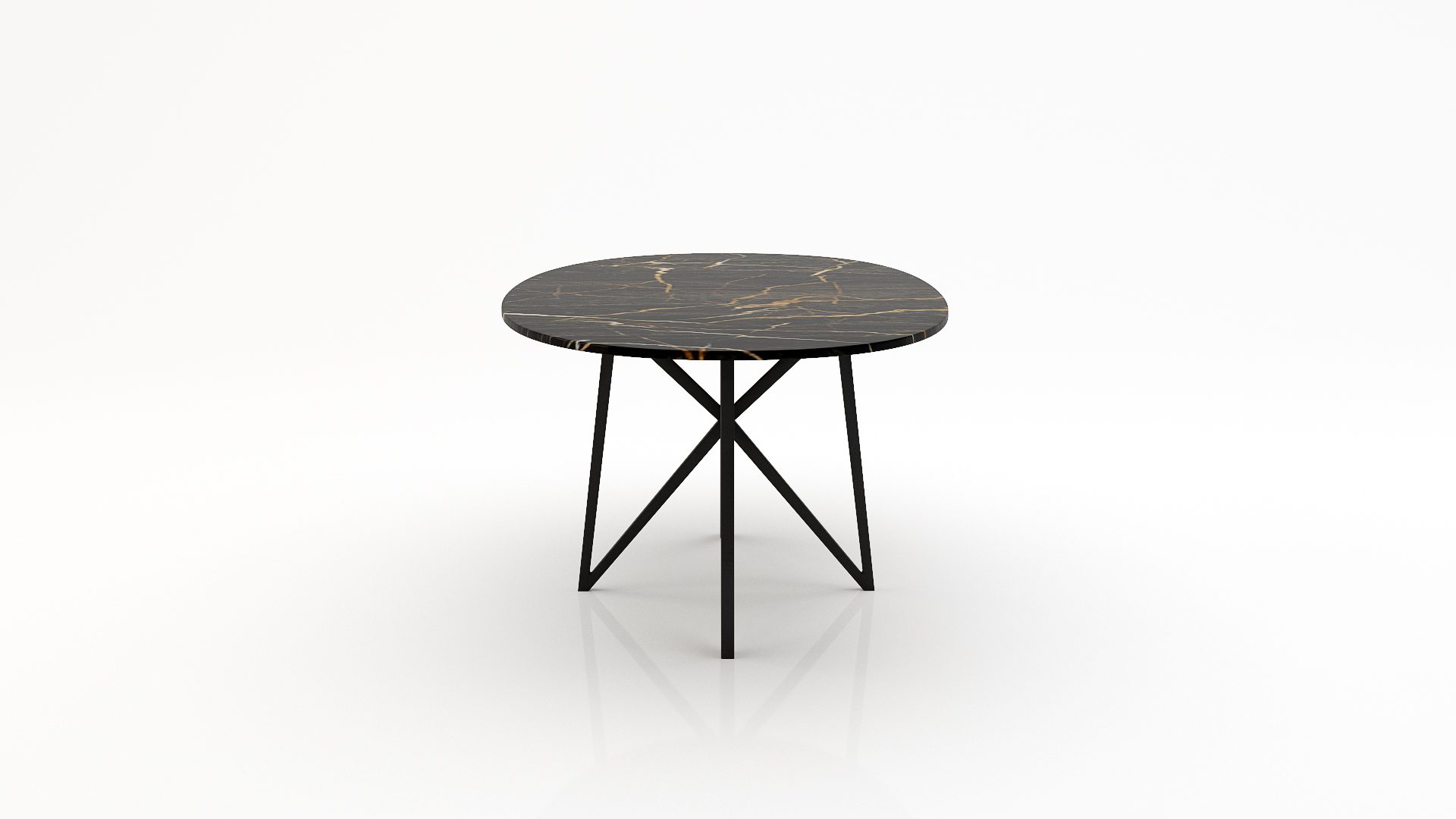 Ovale marmeren eettafel Stella - Nero saint port laurent - Afbeelding 3