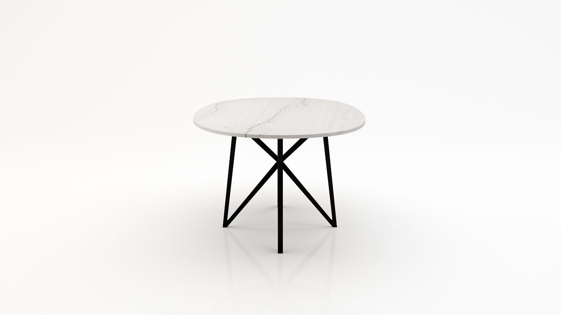 Ovale marmeren eettafel Stella - Mont Blanc Quartzite - Afbeelding 3