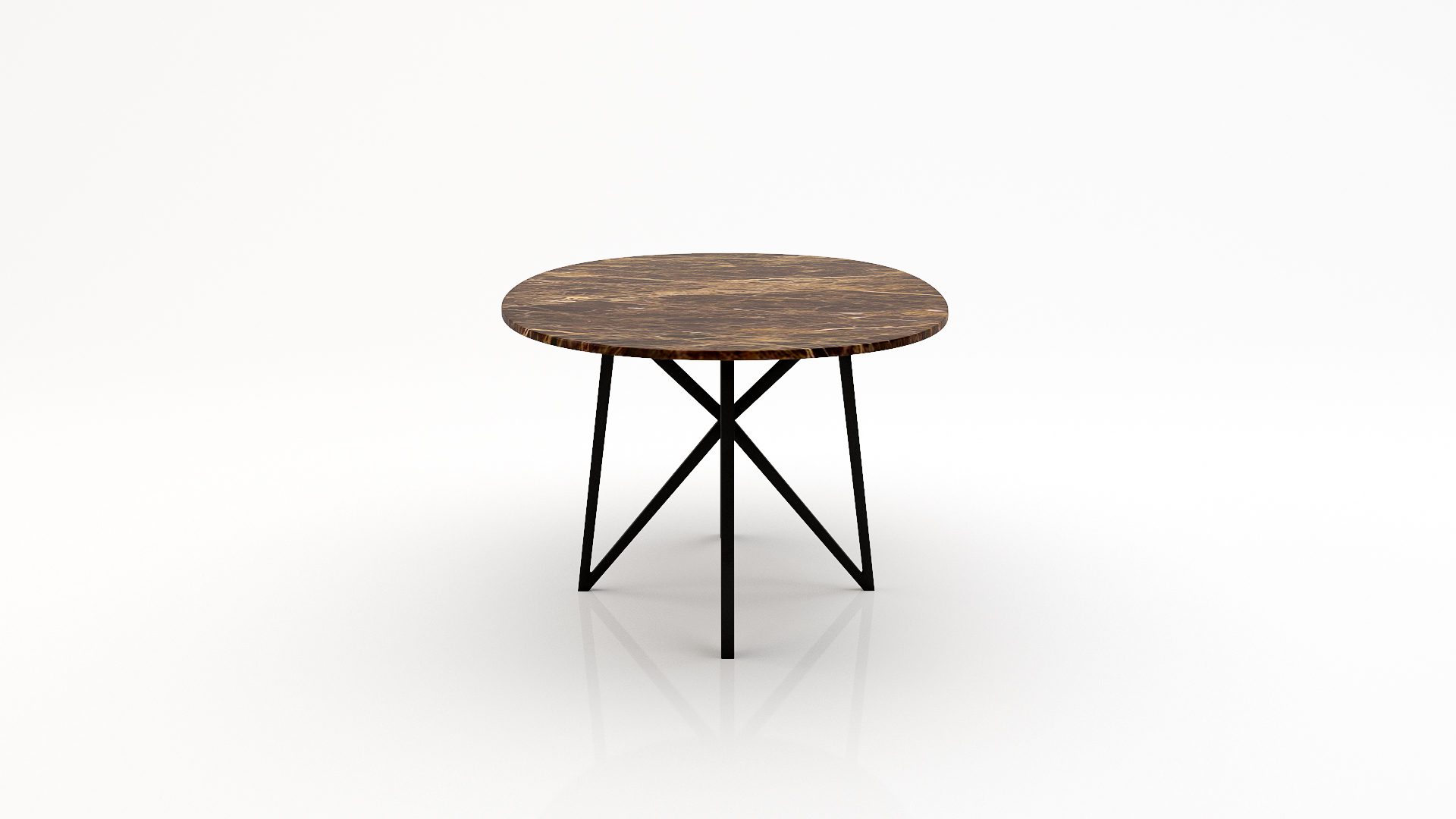 Ovale marmeren eettafel Stella - Emperador dark - Afbeelding 3