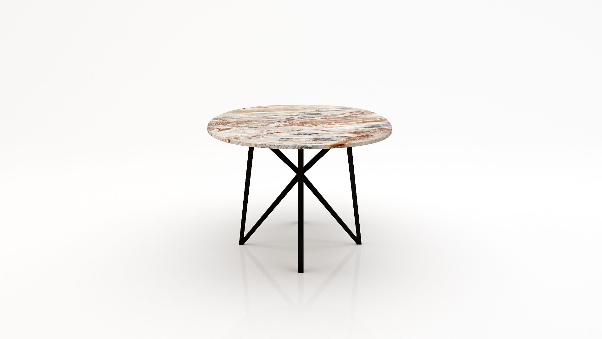 Ovale marmeren eettafel Stella - Arabescato Orobico Rosso - Afbeelding 3
