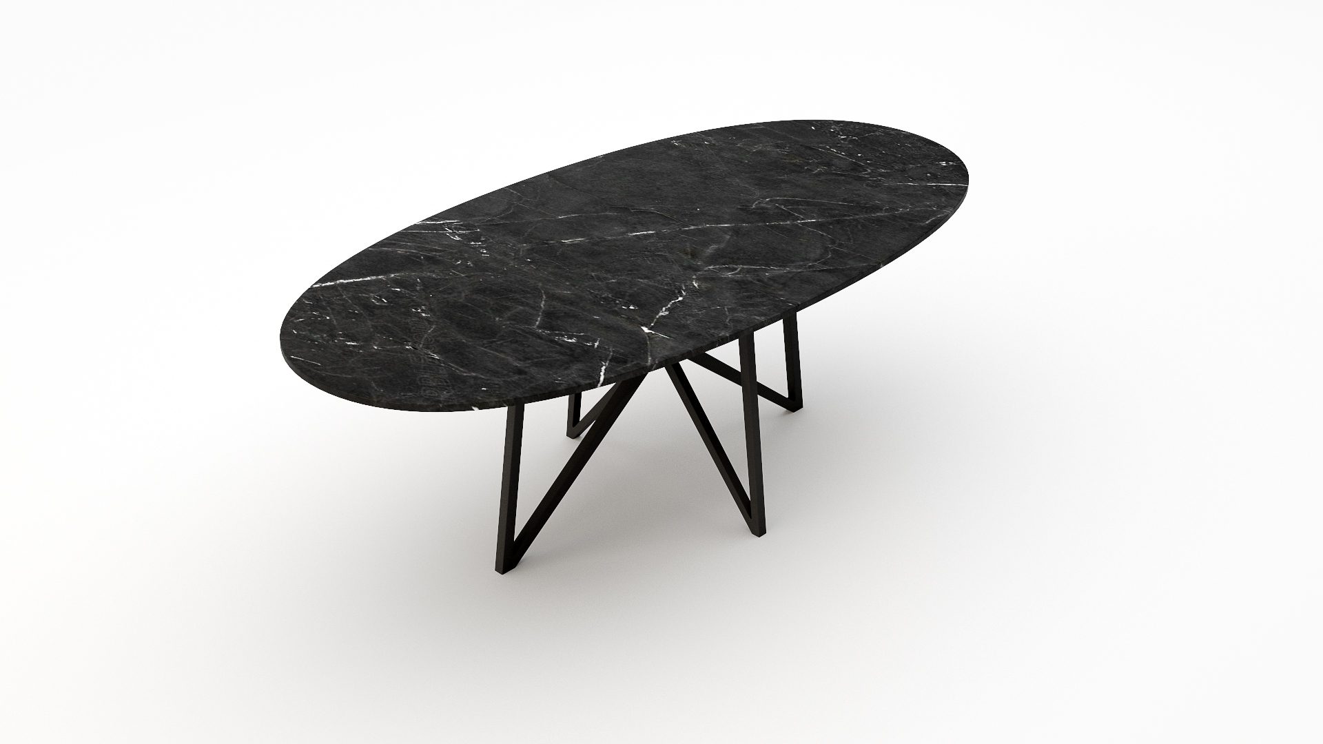 Ovale marmeren eettafel Stella - Negresco - Afbeelding 2