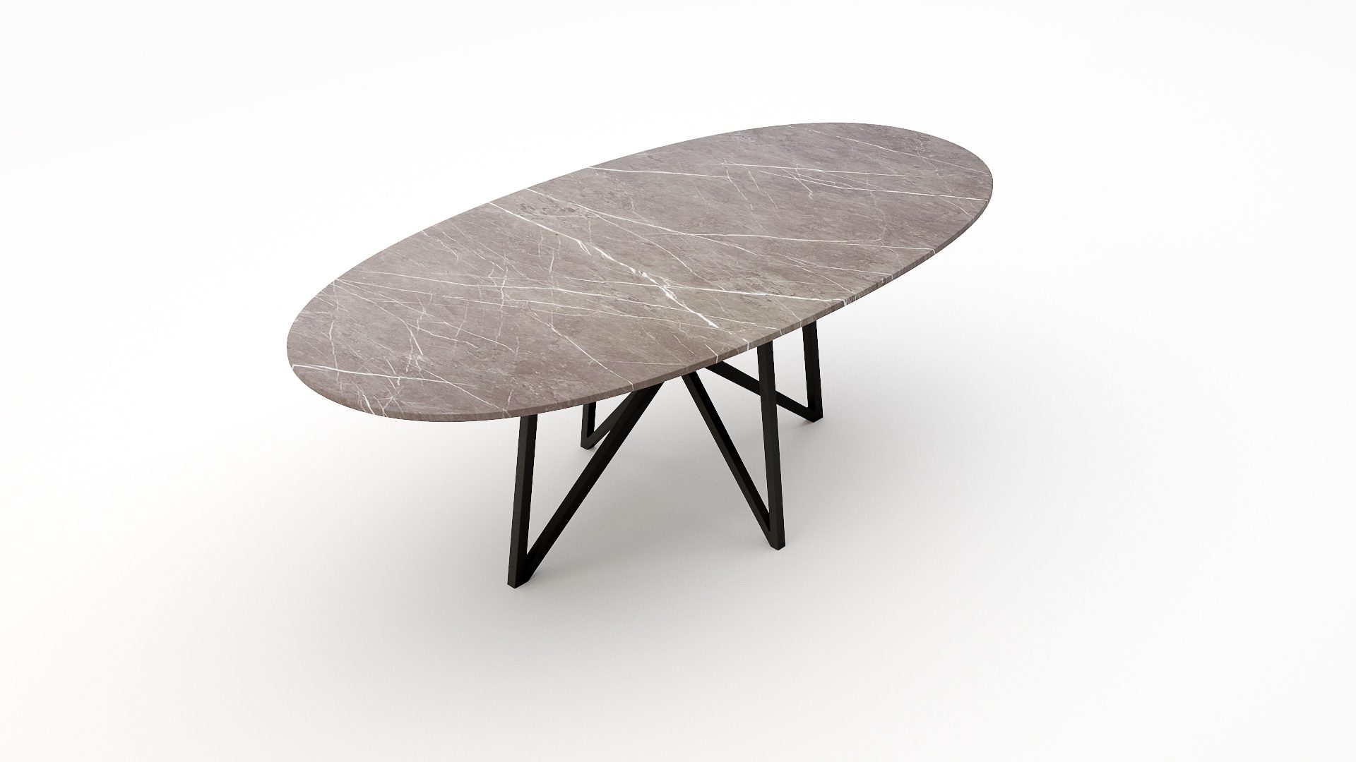 Ovale marmeren eettafel Stella - Pietra Grey - Afbeelding 2