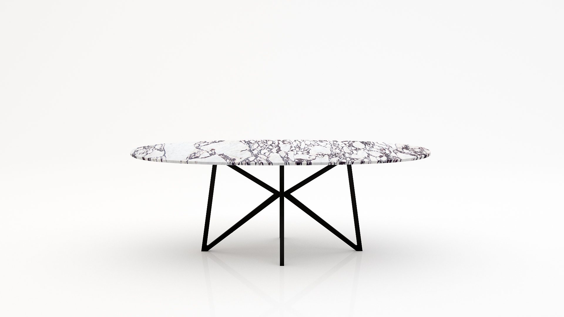 Ovale marmeren eettafel Stella - Calcatta Viola - 260x130cm